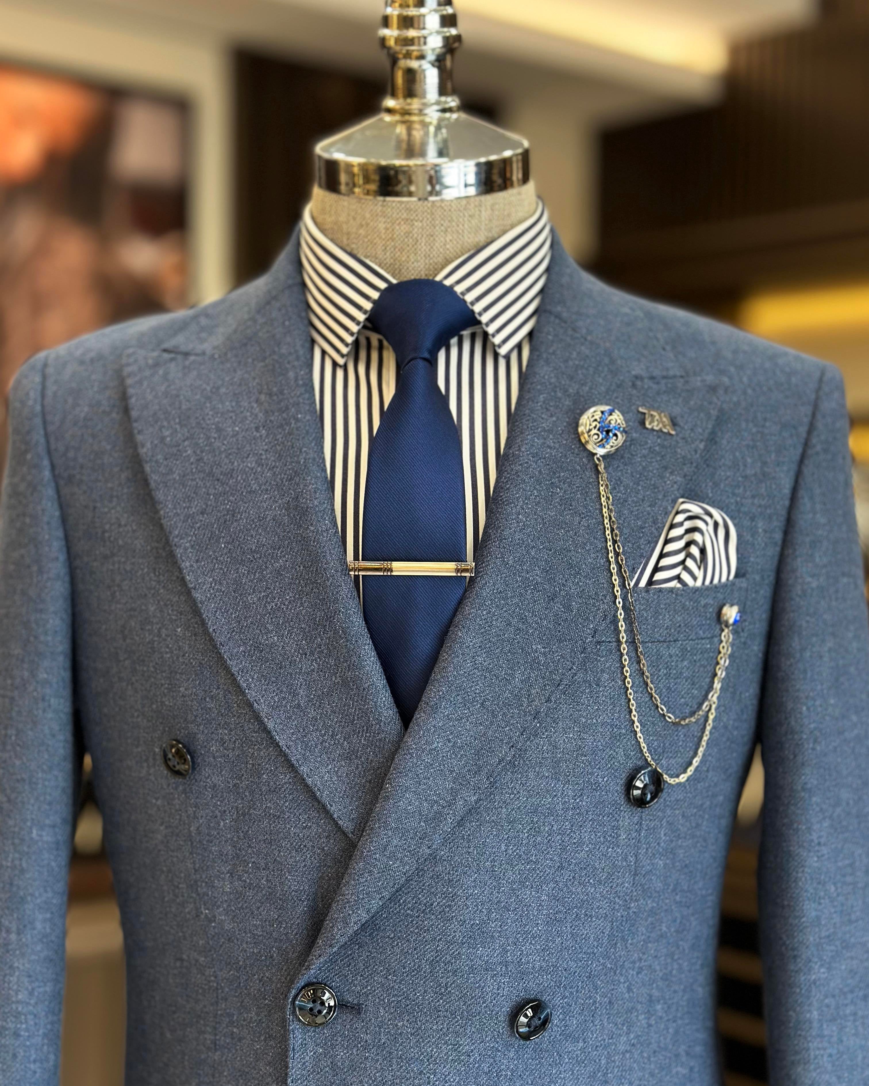 Blue Double Breasted Blazer