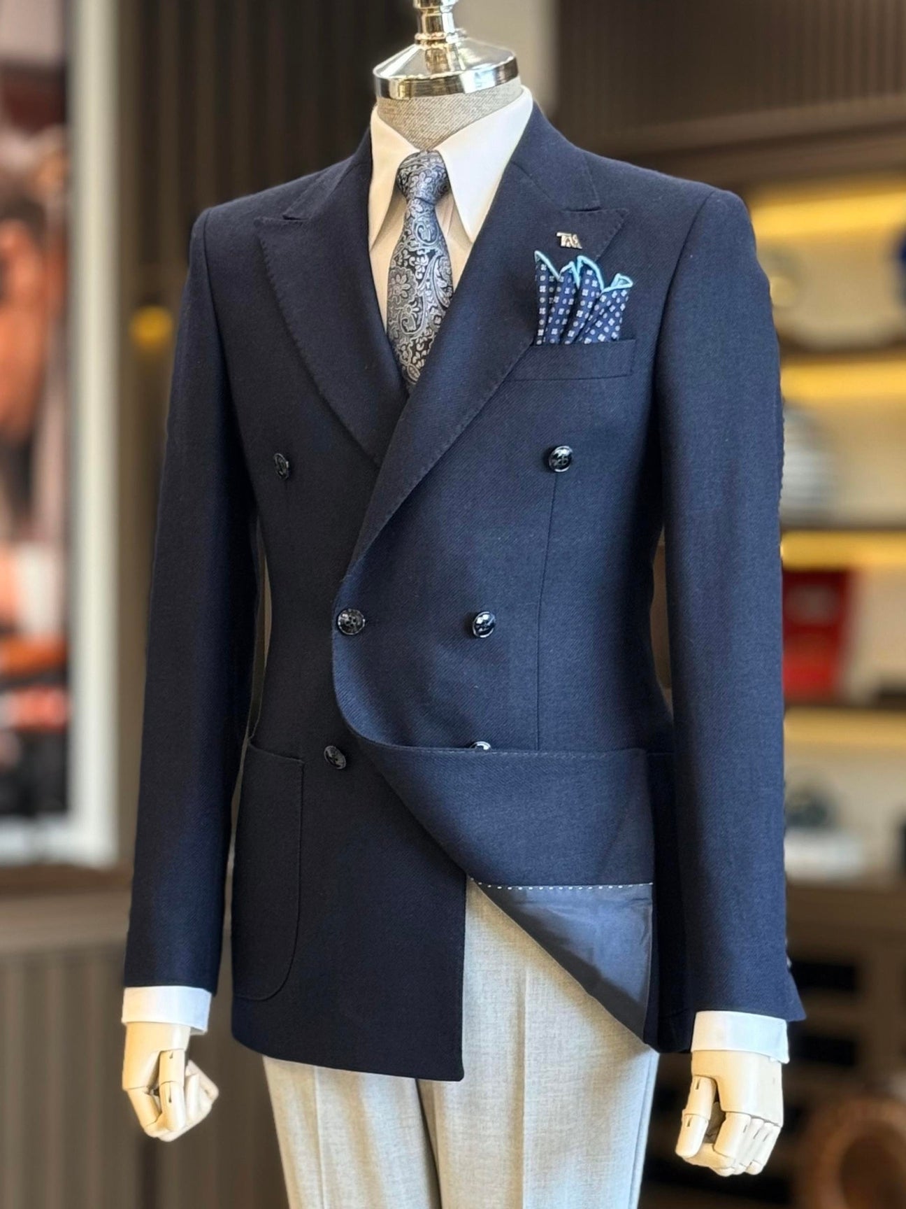 Navy Double Breasted Blazer