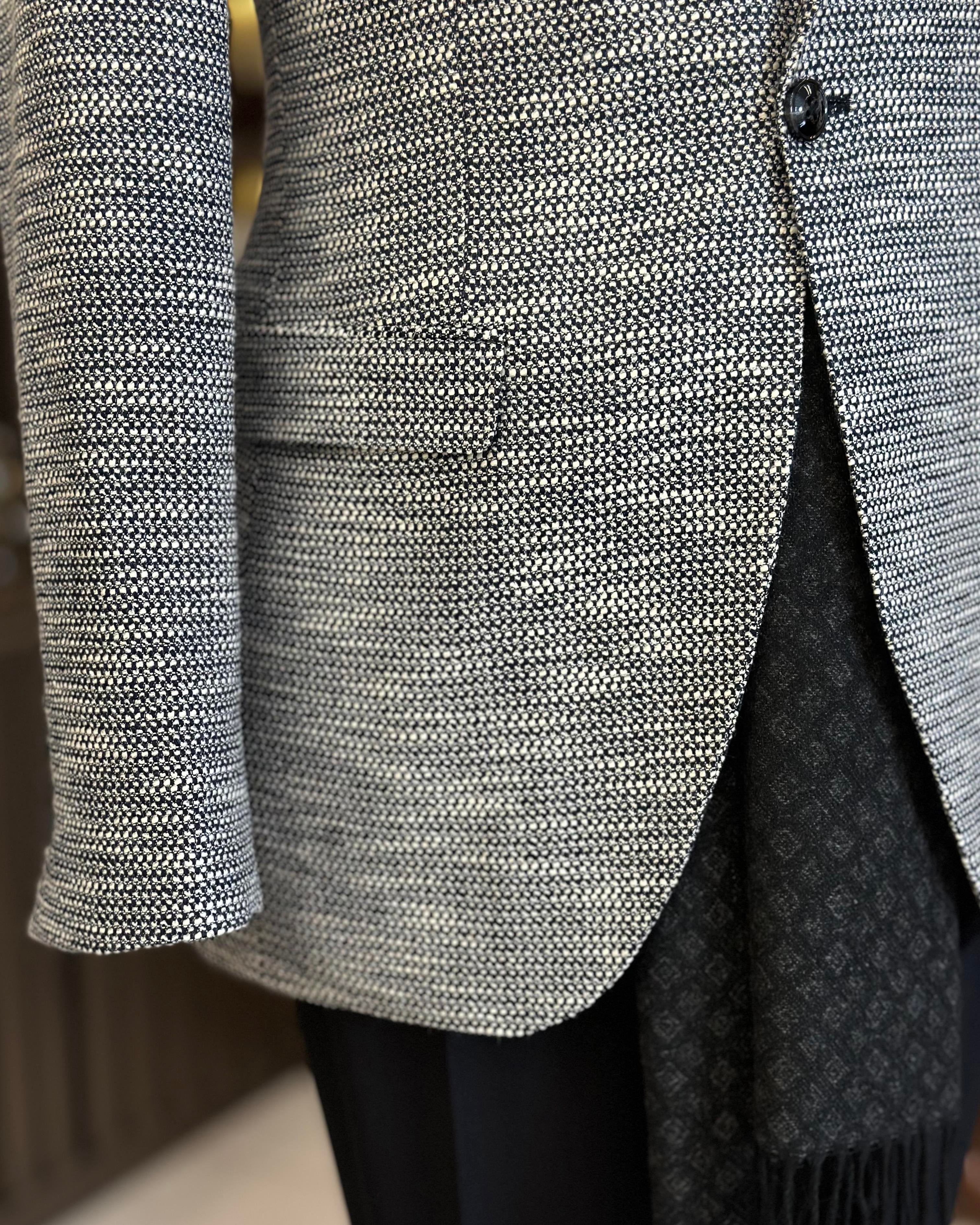 Grey Single Breasted Blazer