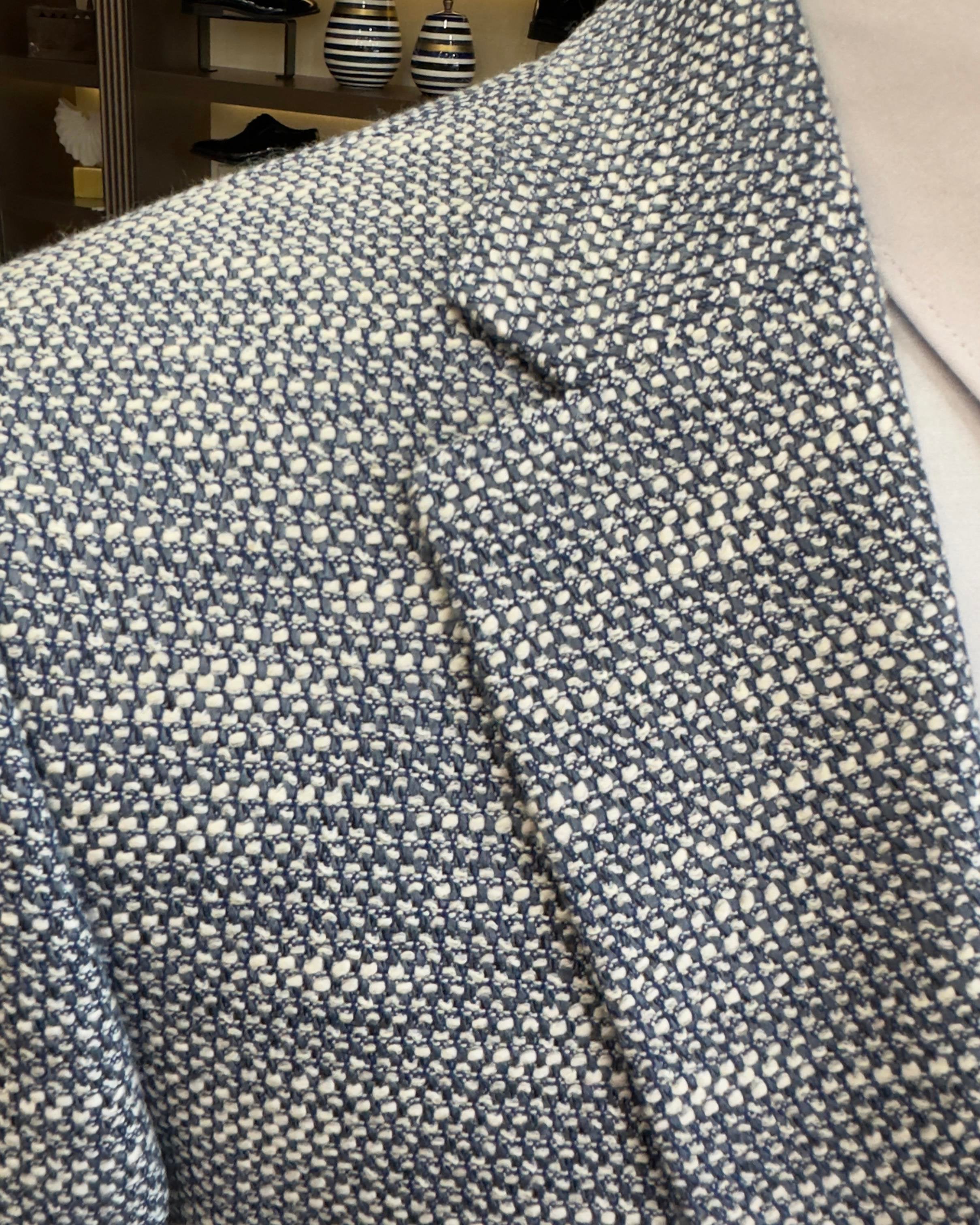 Sky-Blue Single Breasted Blazer