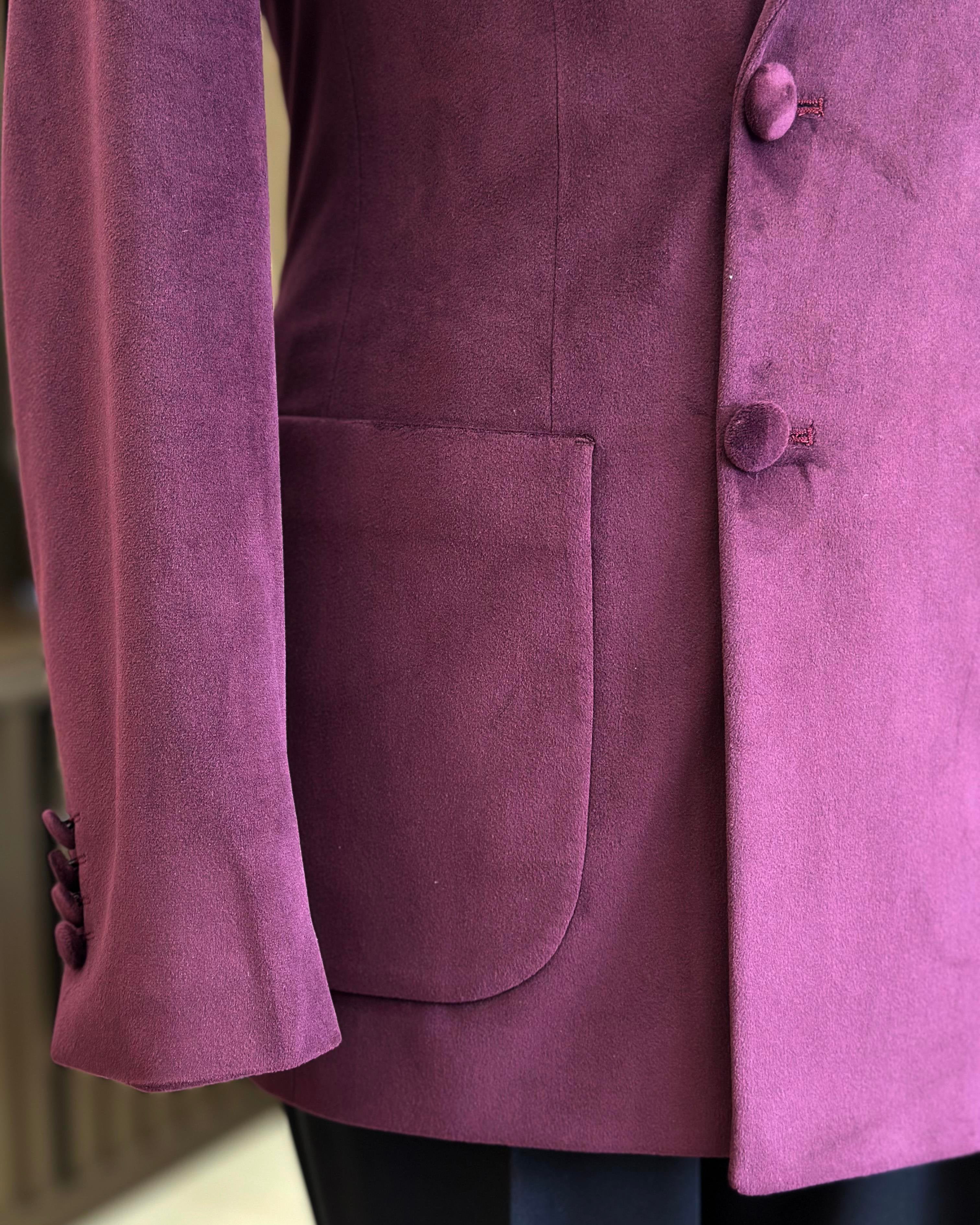 Purple Double Breasted Blazer