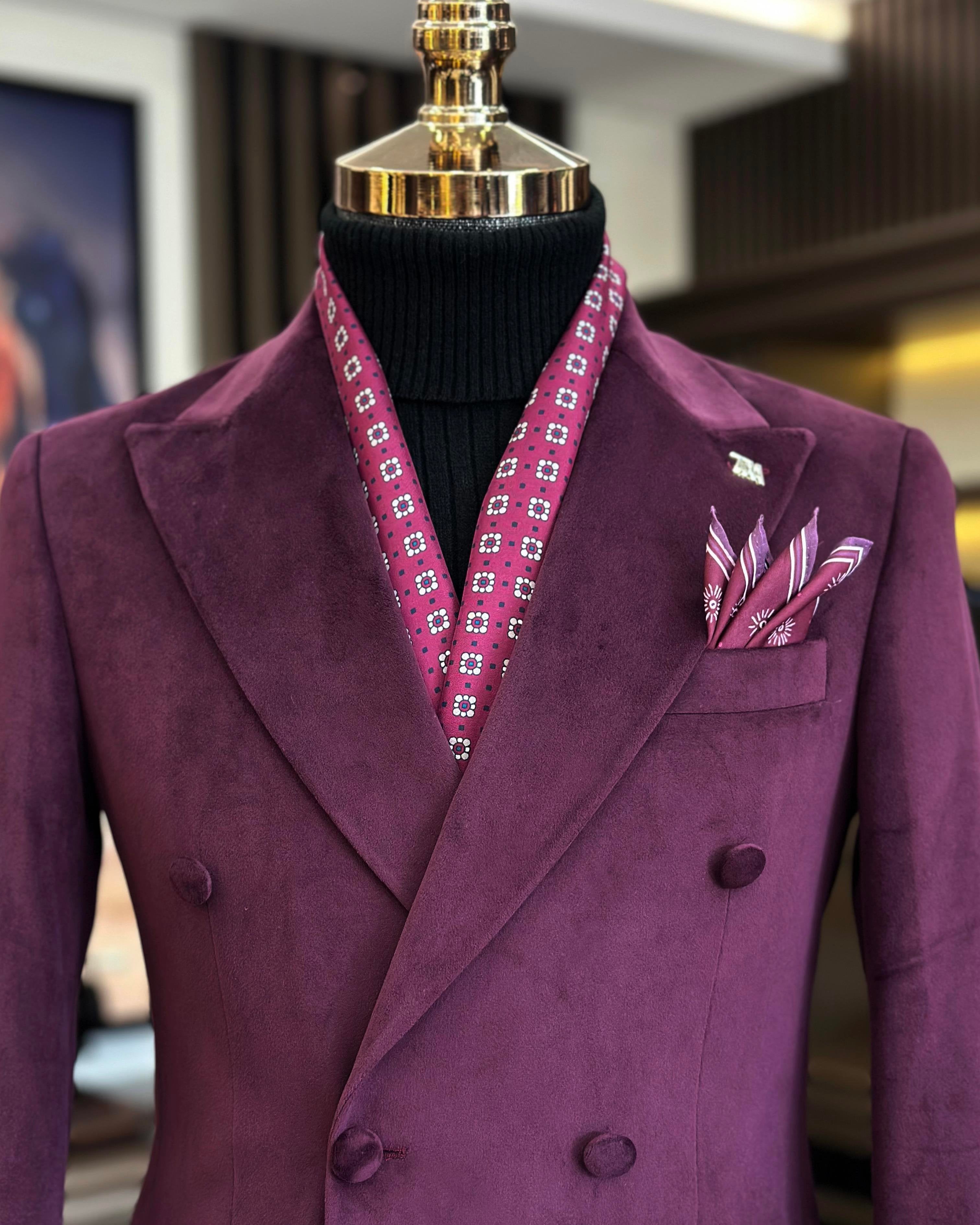 Purple Double Breasted Blazer