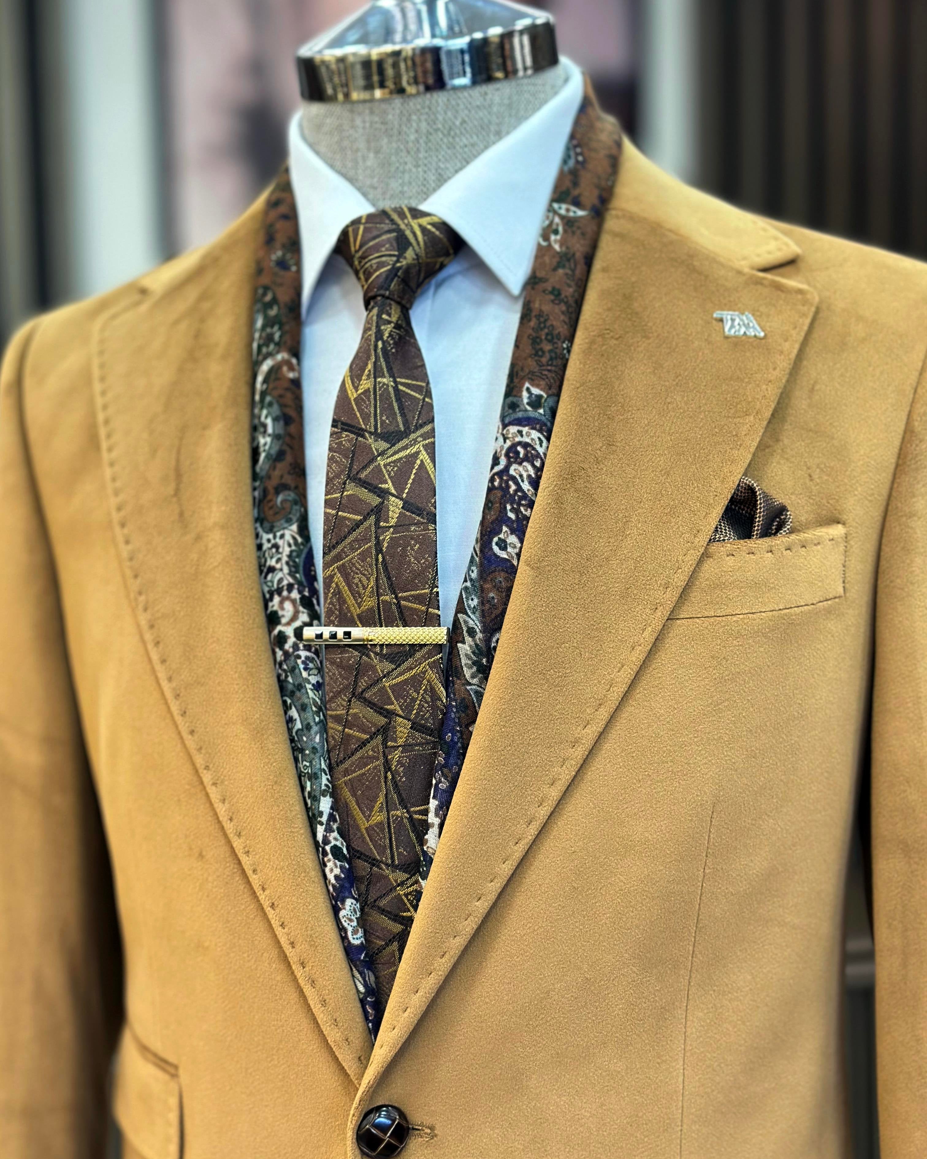 Camel Single Breasted Blazer