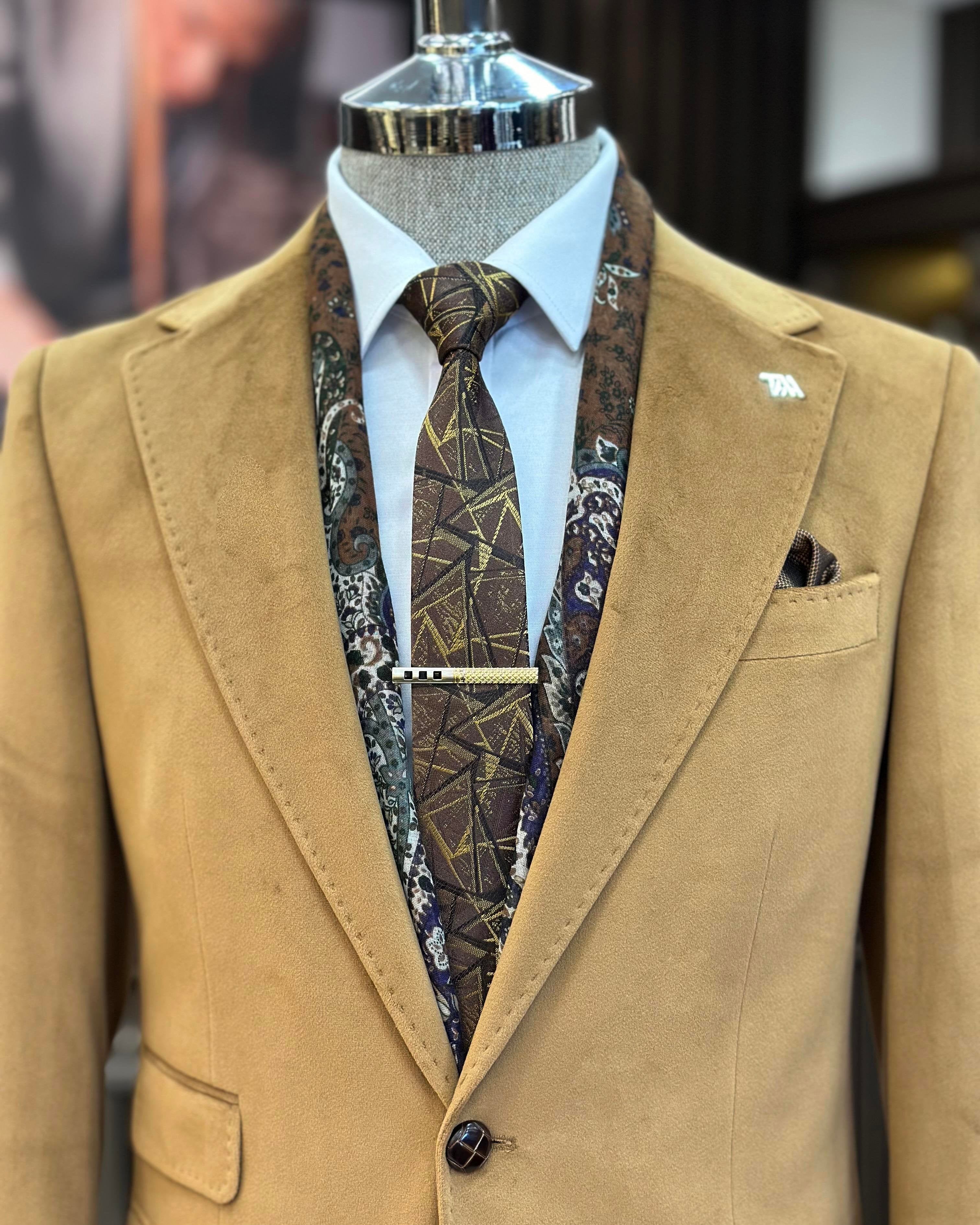 Camel Single Breasted Blazer