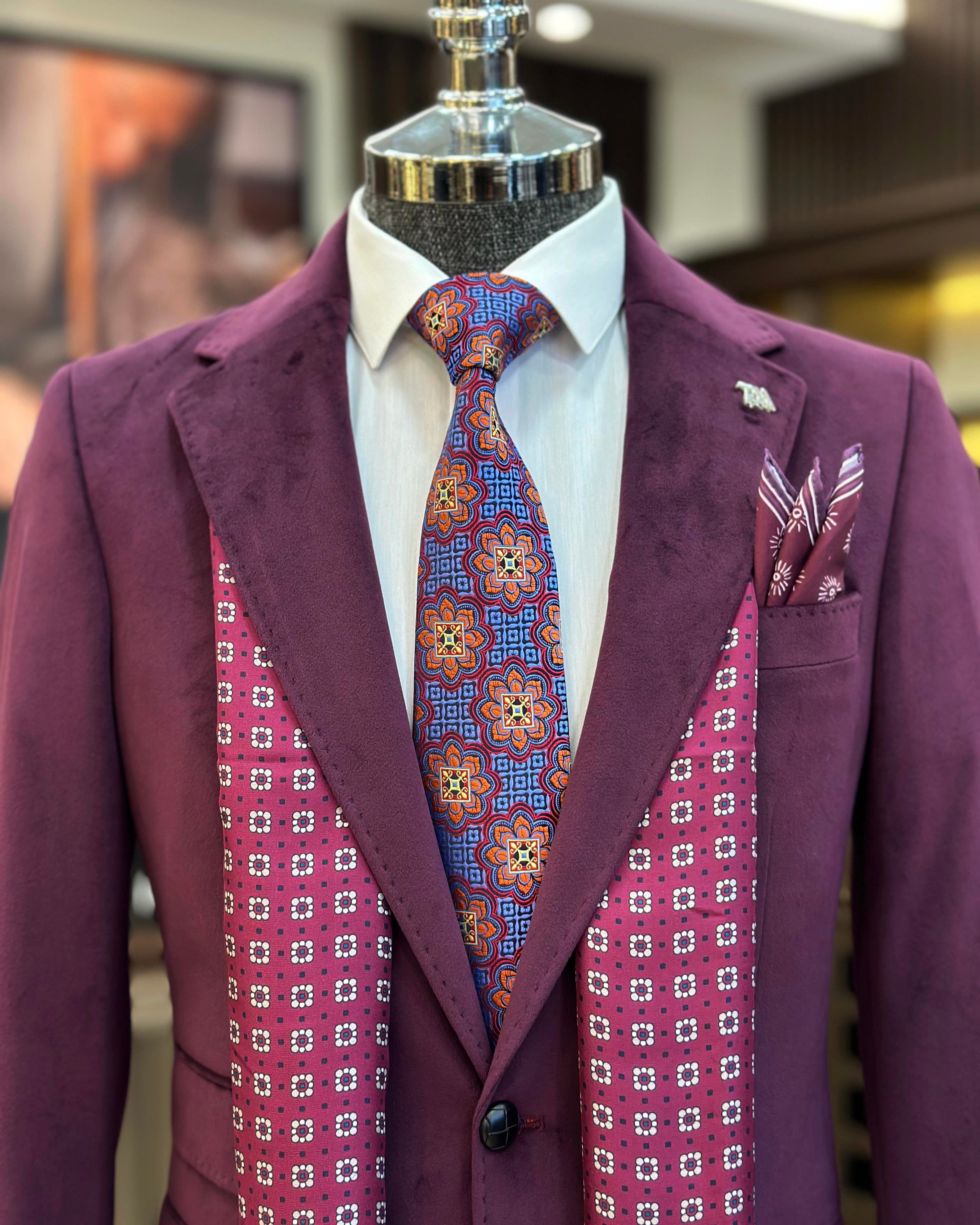 Purple Single Breasted Blazer