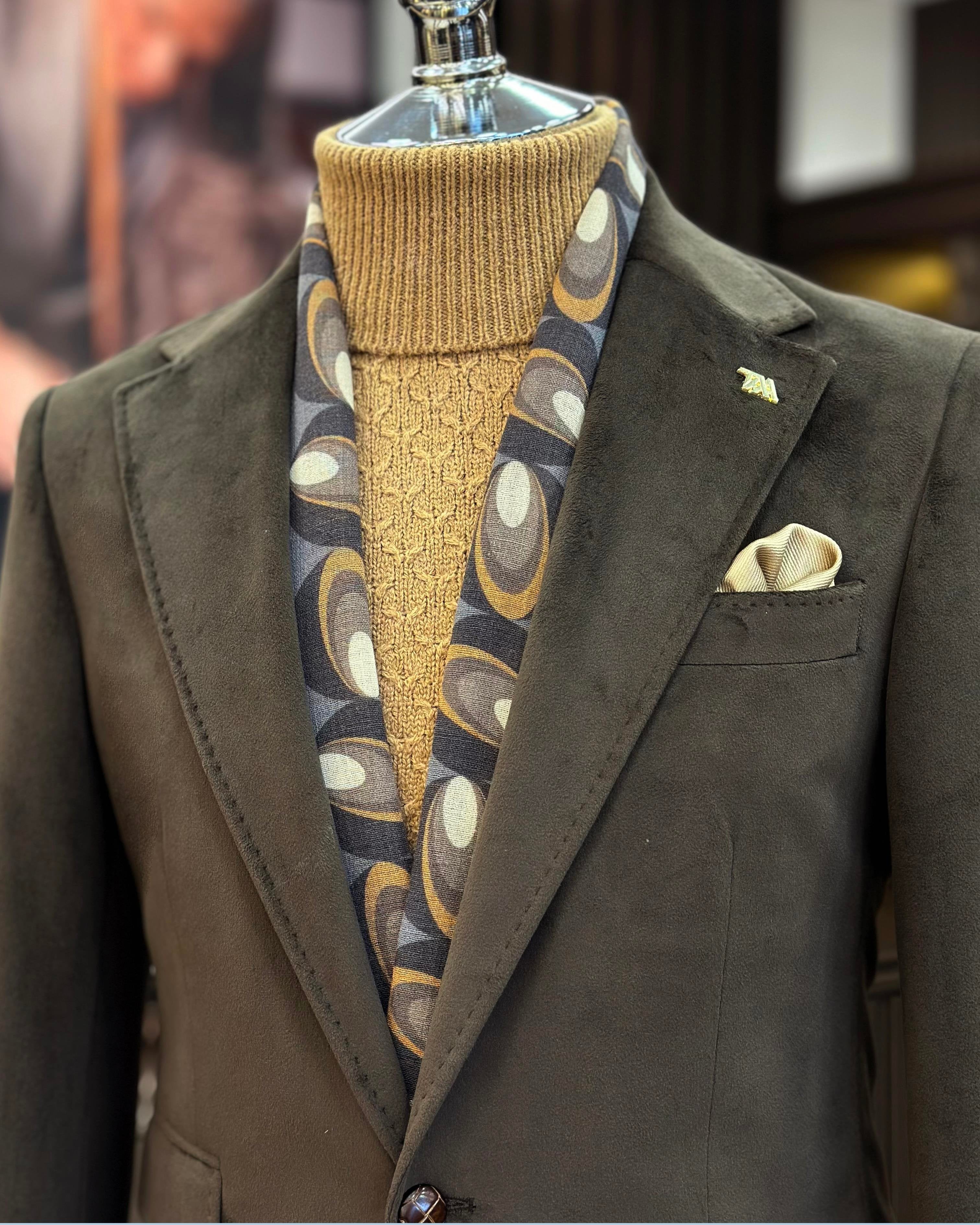 Brown Single Breasted Blazer