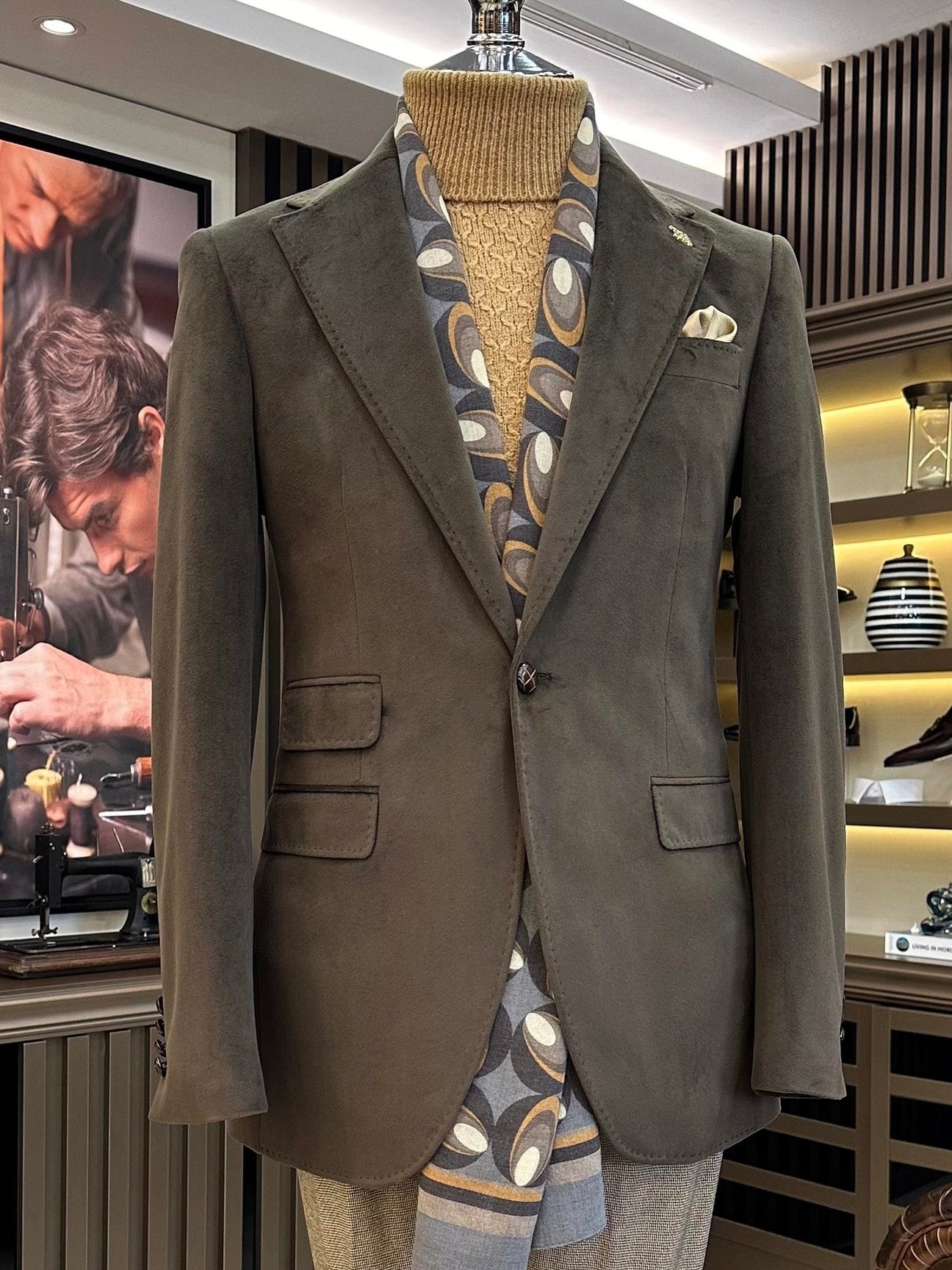 Brown Single Breasted Blazer