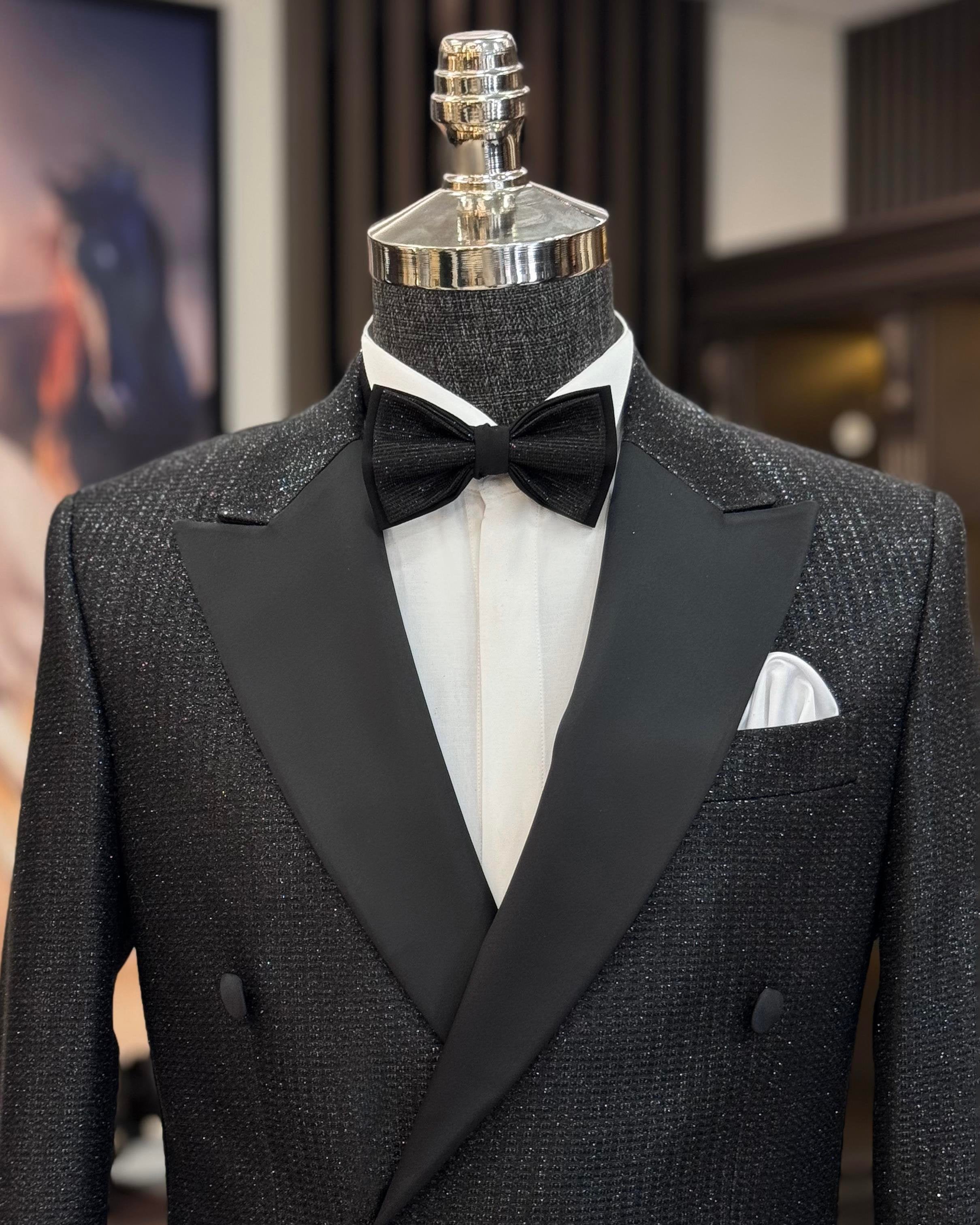 Black Double Breasted Tuxedo 2-Piece