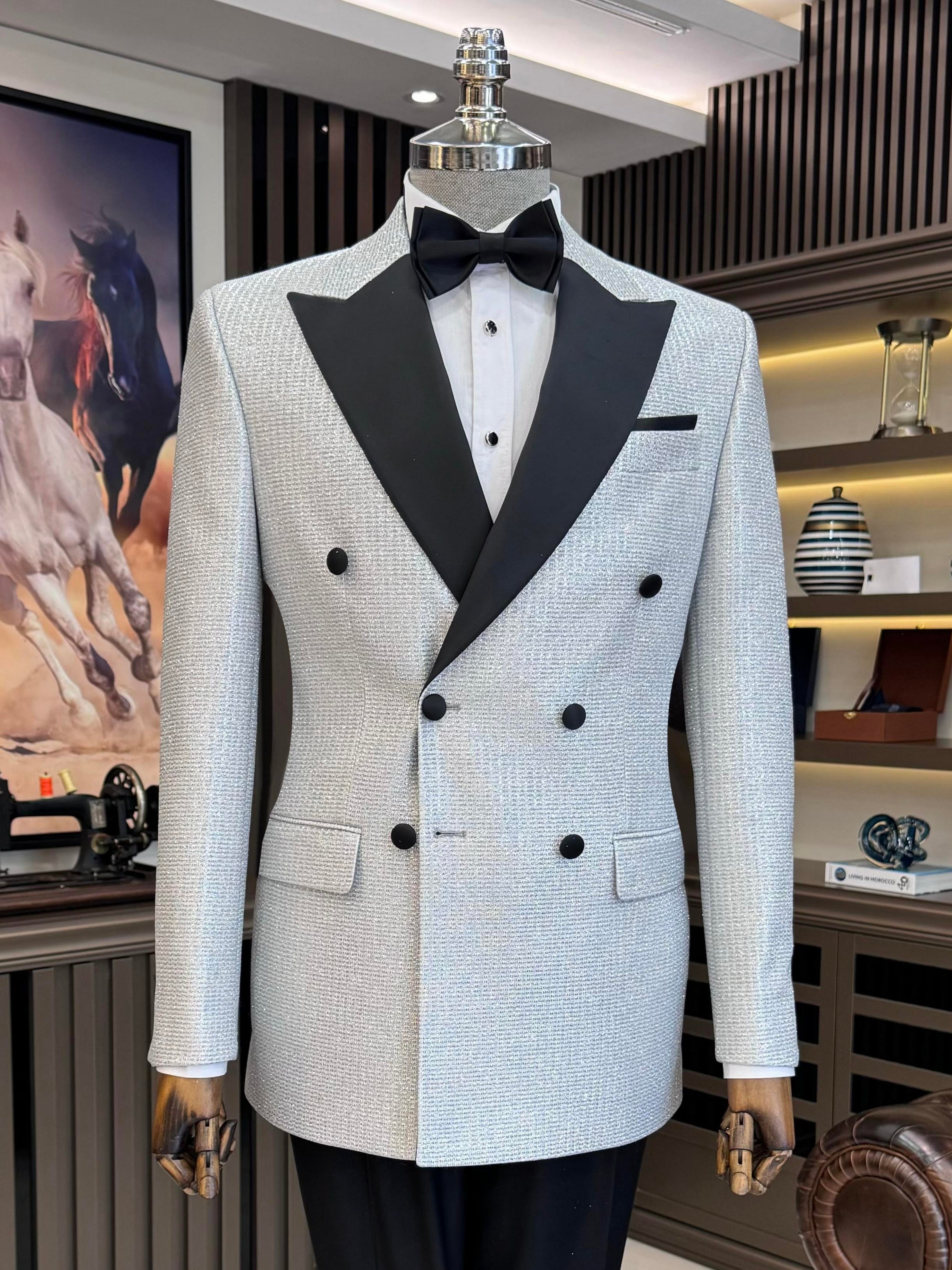 White Double Breasted Tuxedo 2-Piece