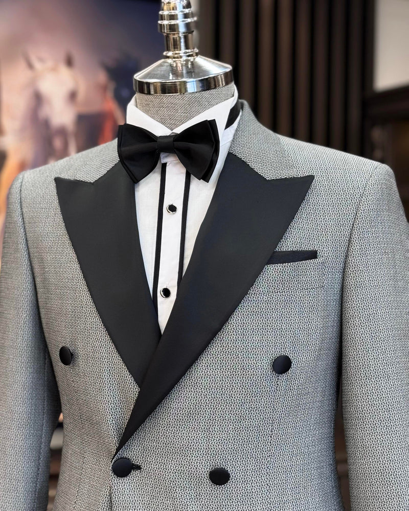 Grey Double Breasted Tuxedo 2-Piece