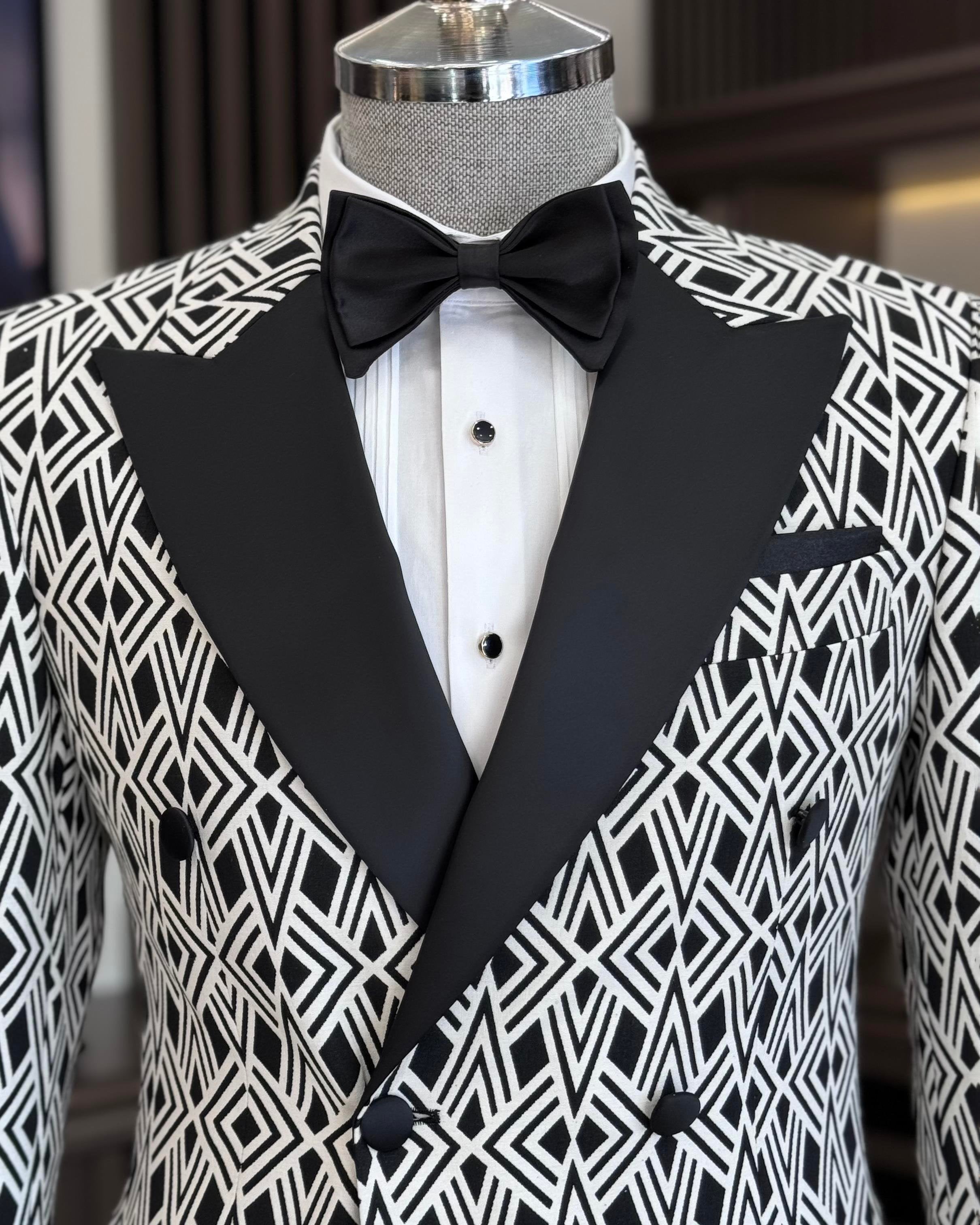 White Double Breasted Tuxedo 2-Piece