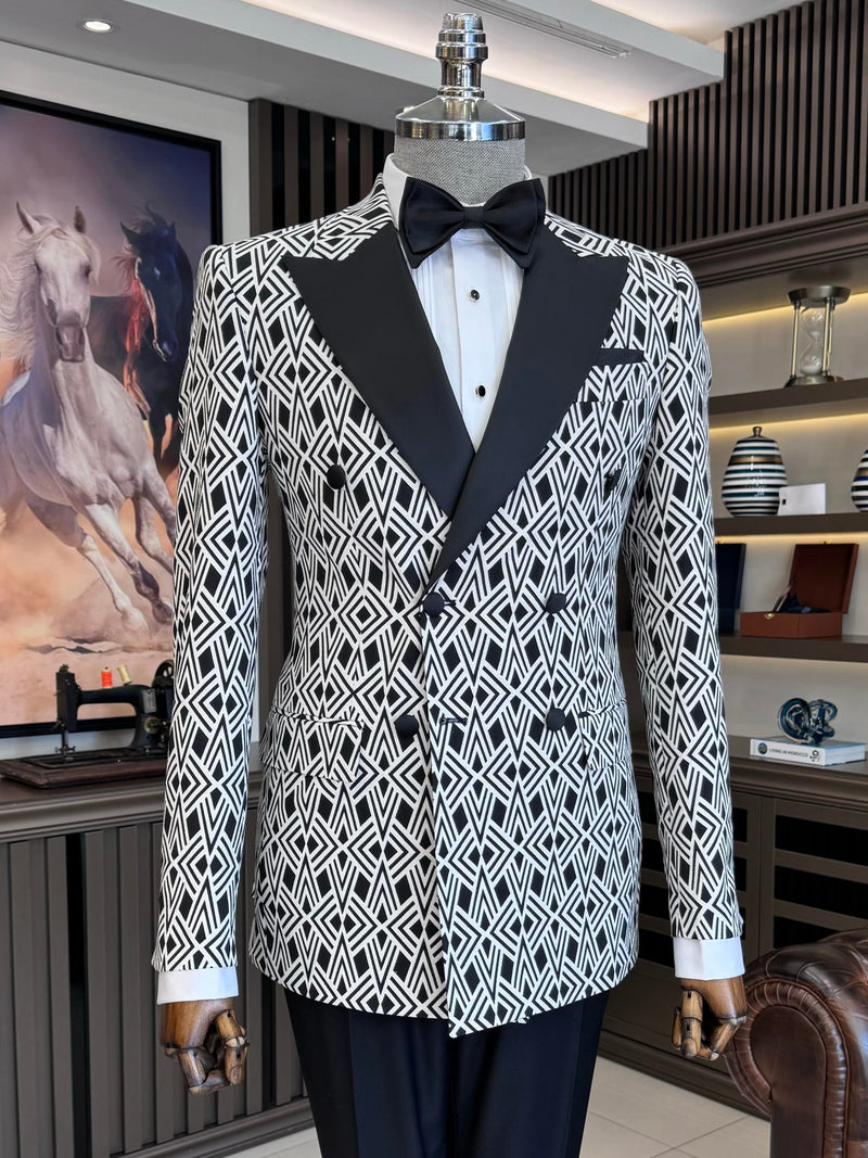 White Double Breasted Tuxedo 2-Piece