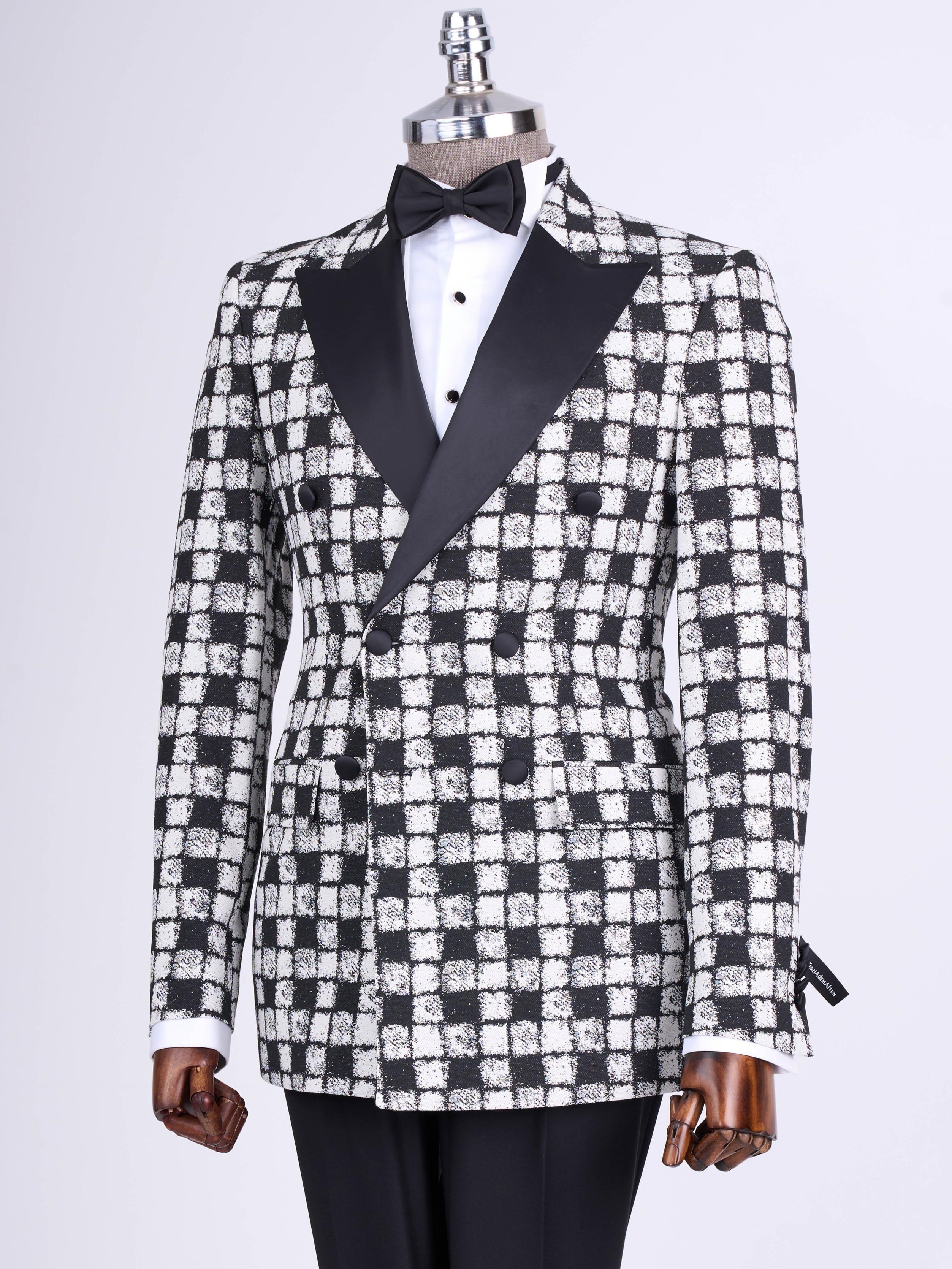 White Double Breasted Tuxedo 2-Piece