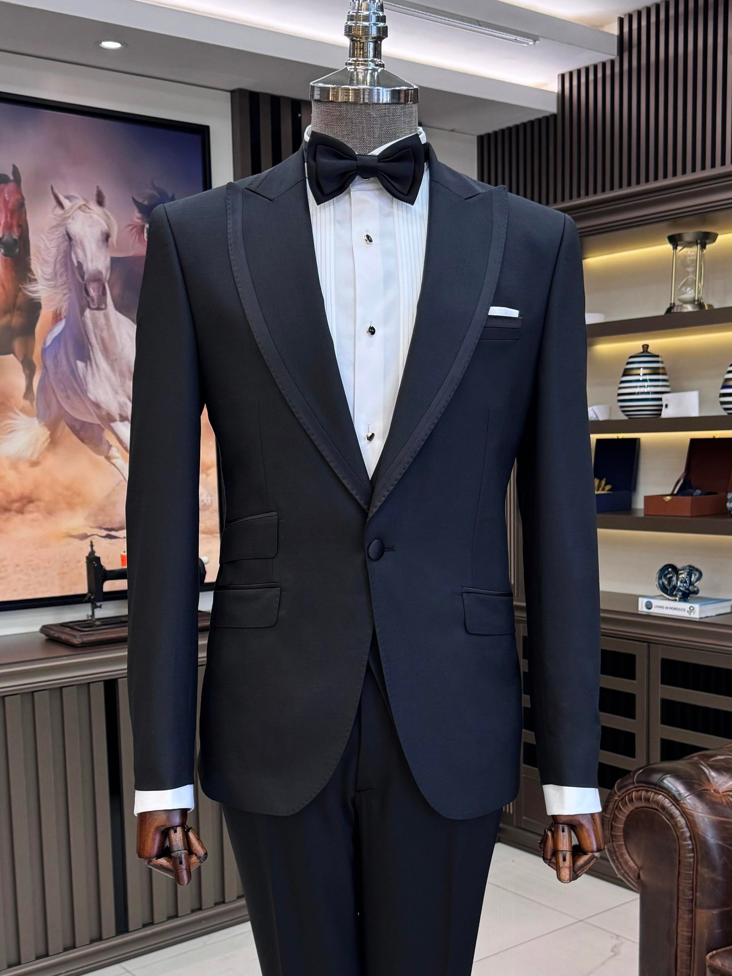 Black Slim-Fit Tuxedo 2-Piece