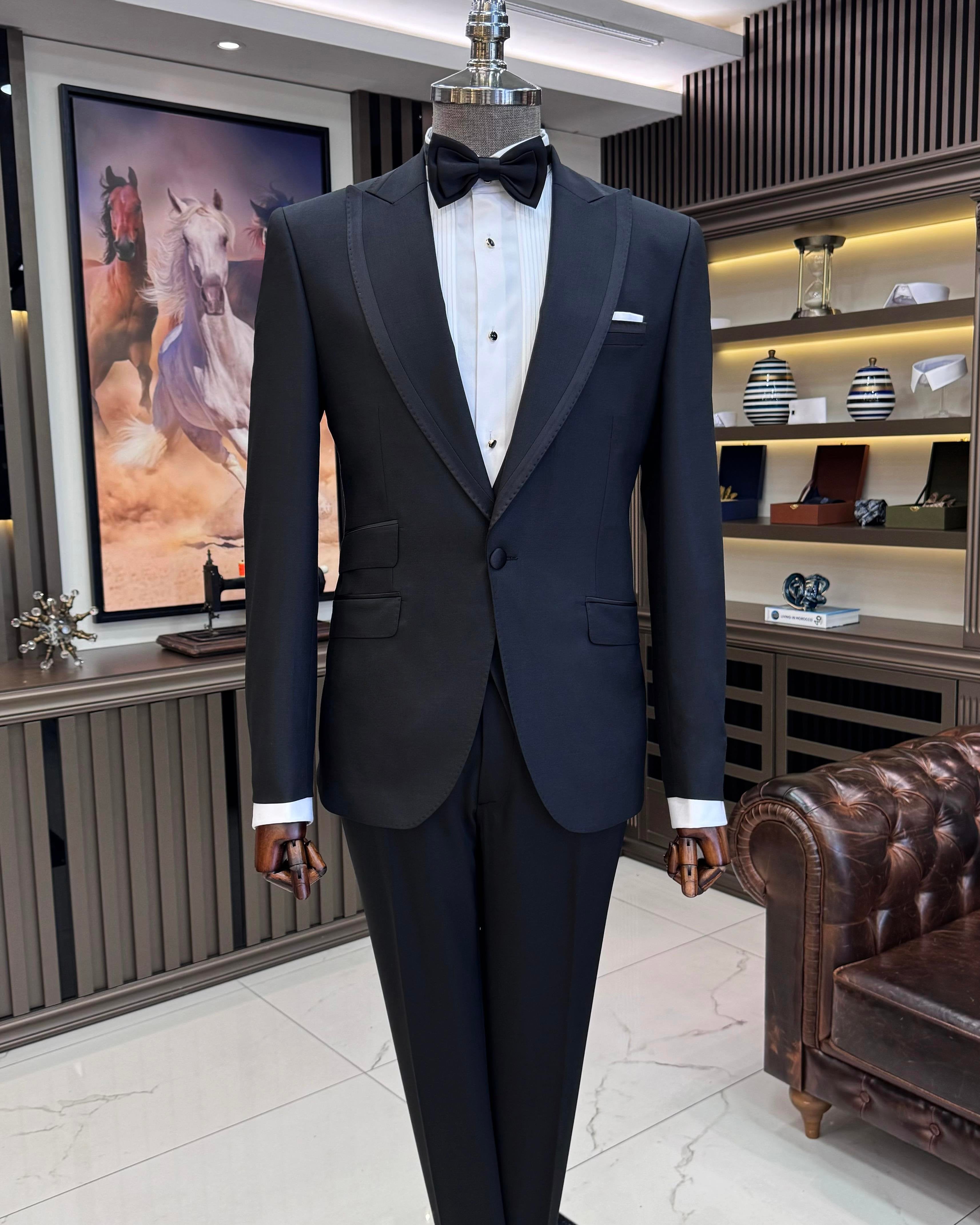 Black Slim-Fit Tuxedo 2-Piece