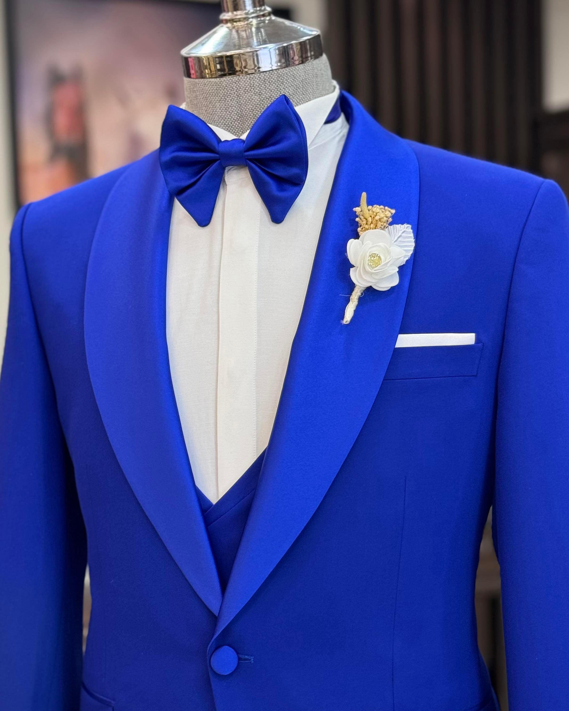 Blue Slim-Fit Tuxedo 3-Piece