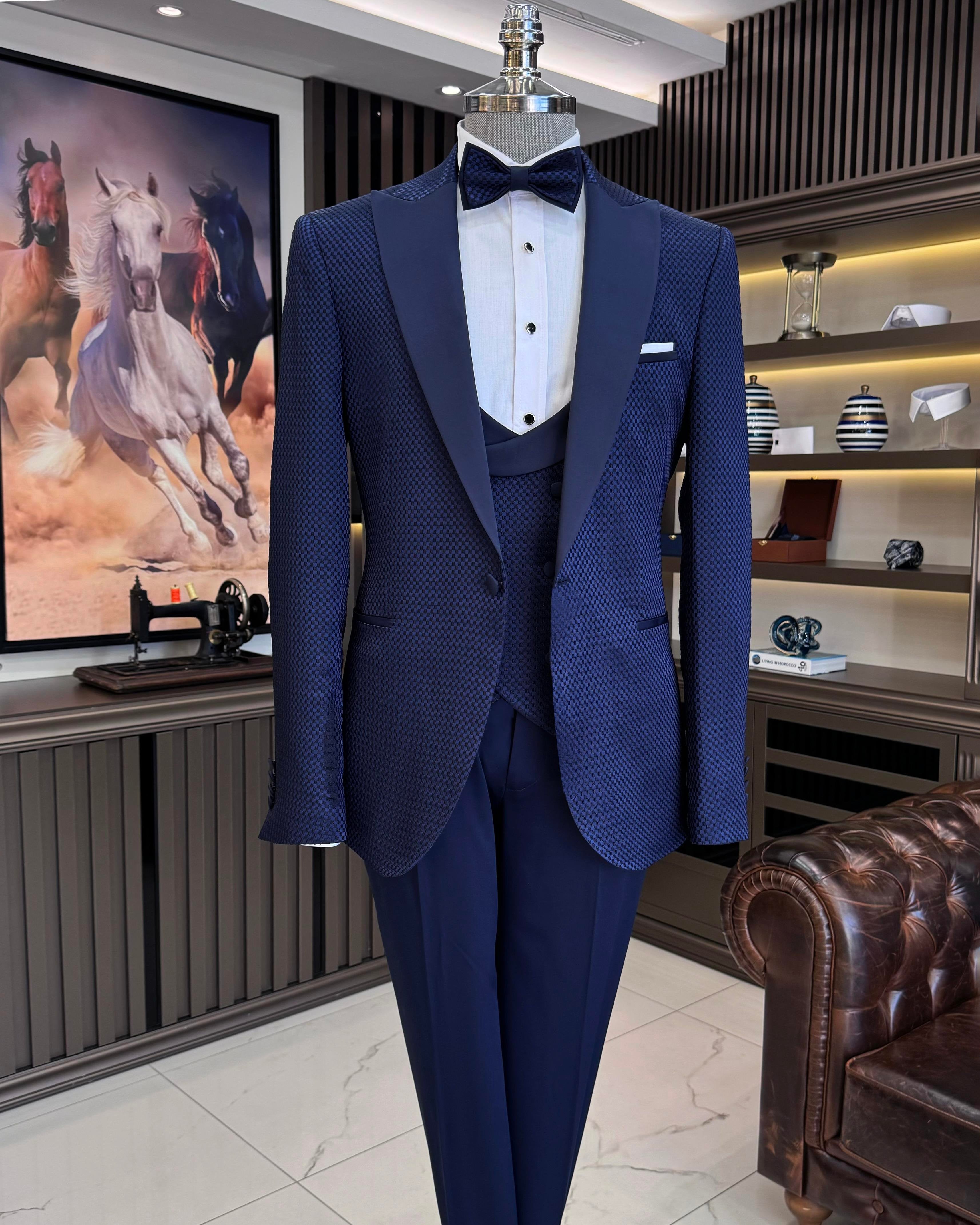 Navy Slim-Fit Tuxedo 3-Piece