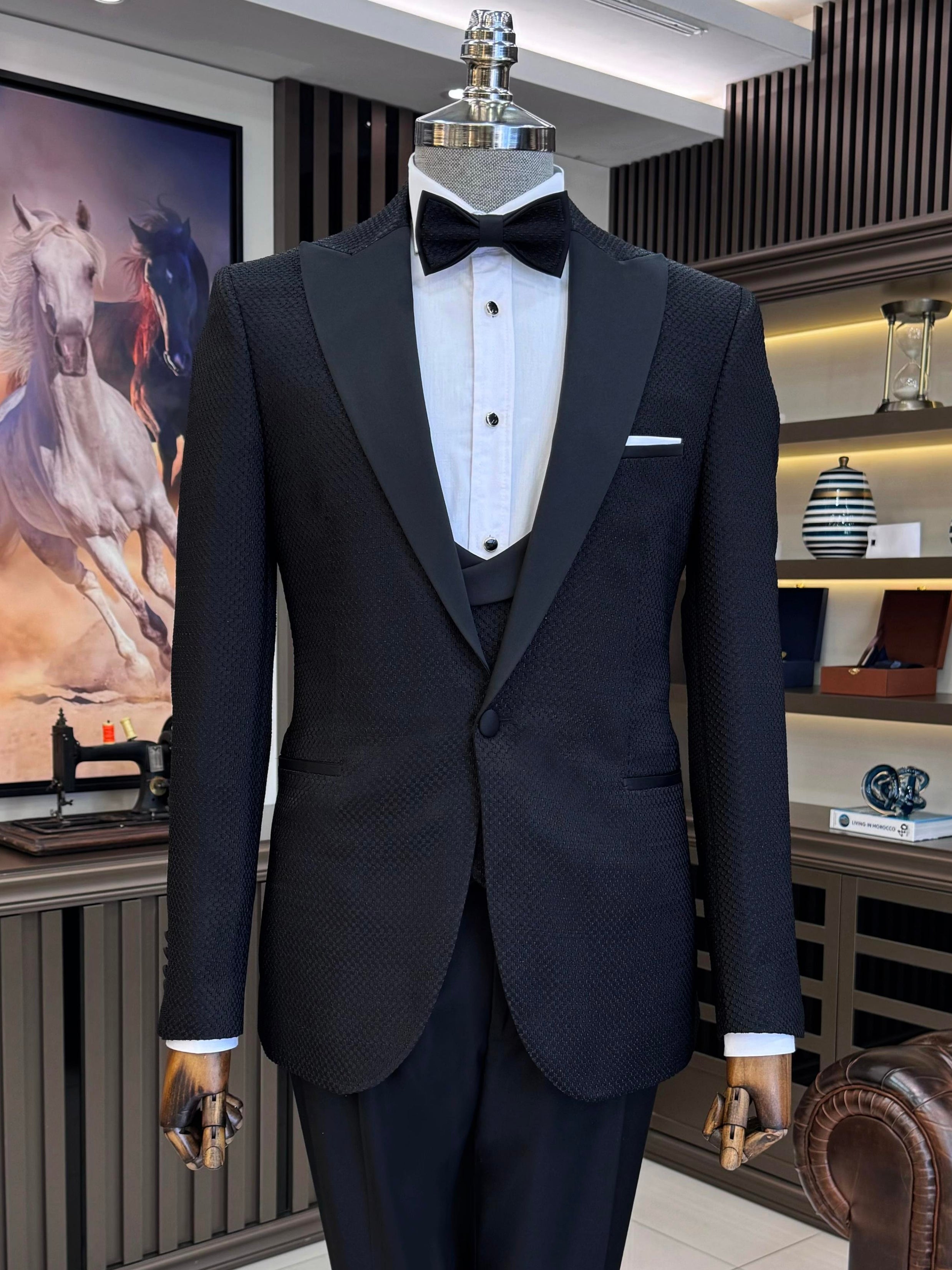 Black Slim-Fit Tuxedo 3-Piece