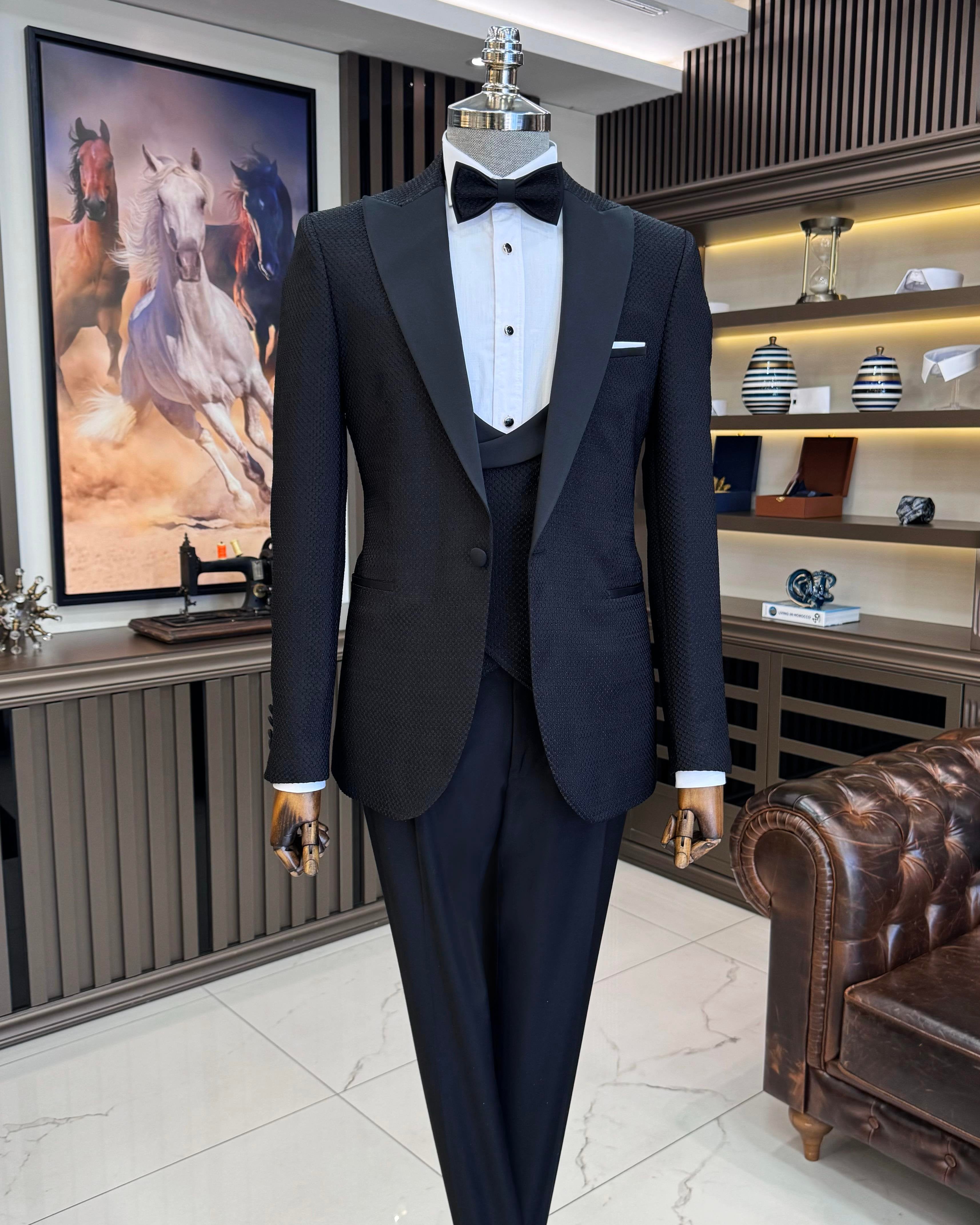 Black Slim-Fit Tuxedo 3-Piece