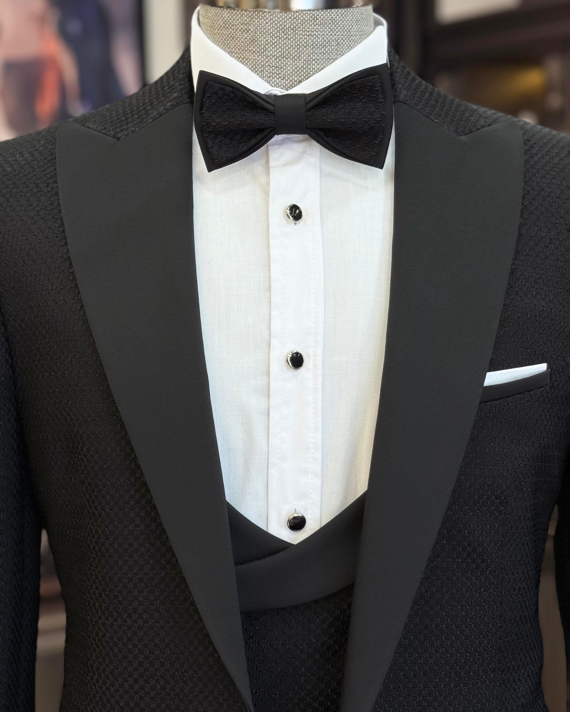 Black Slim-Fit Tuxedo 3-Piece