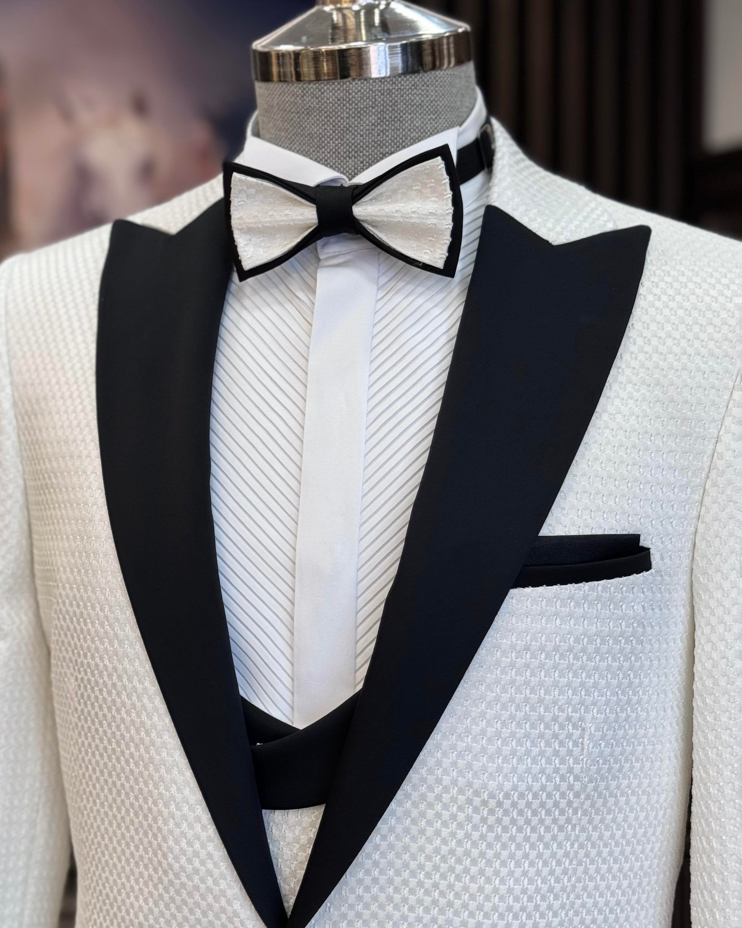 White Slim-Fit Tuxedo 3-Piece