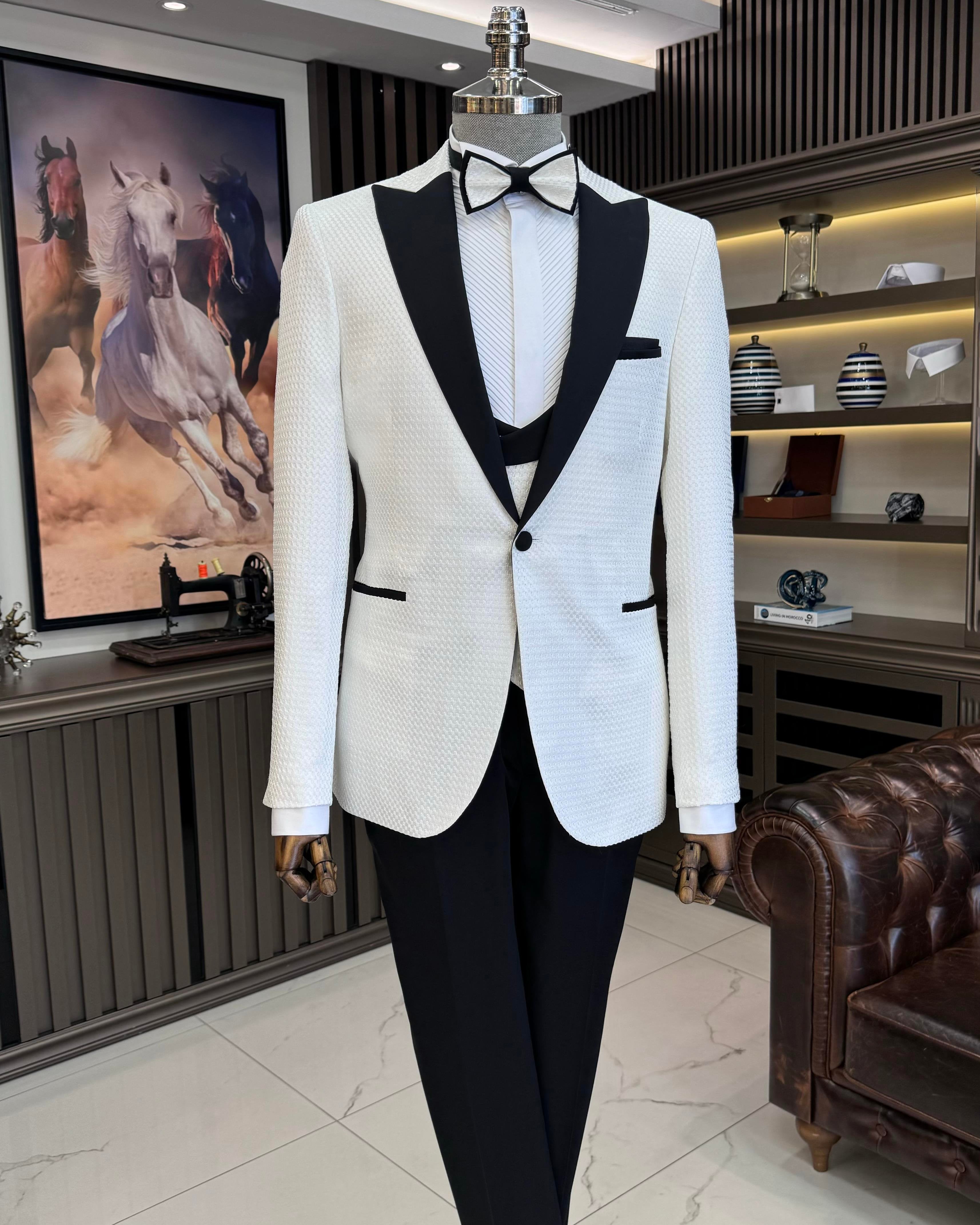 White Slim-Fit Tuxedo 3-Piece