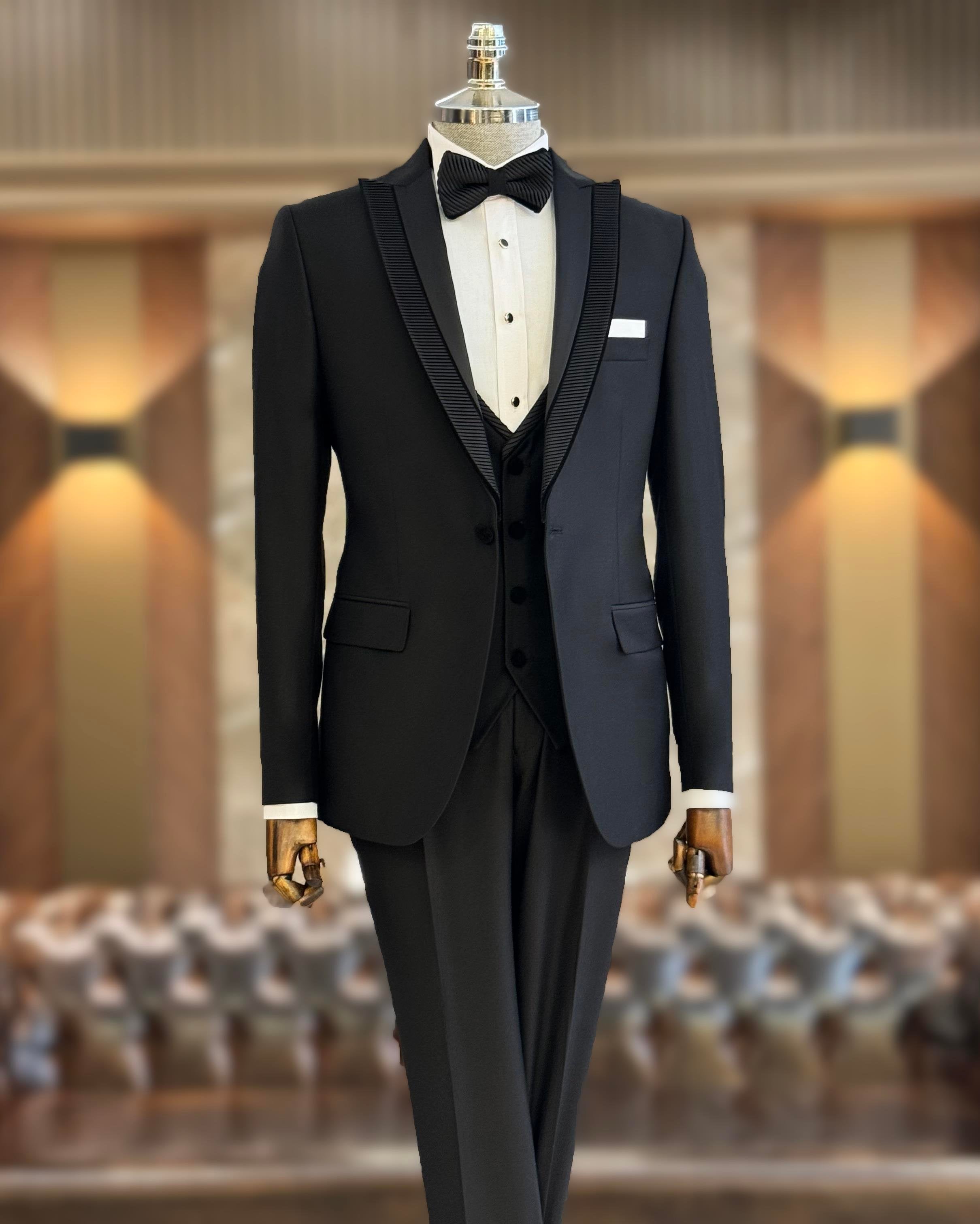 Black Slim-Fit Tuxedo 3-Piece