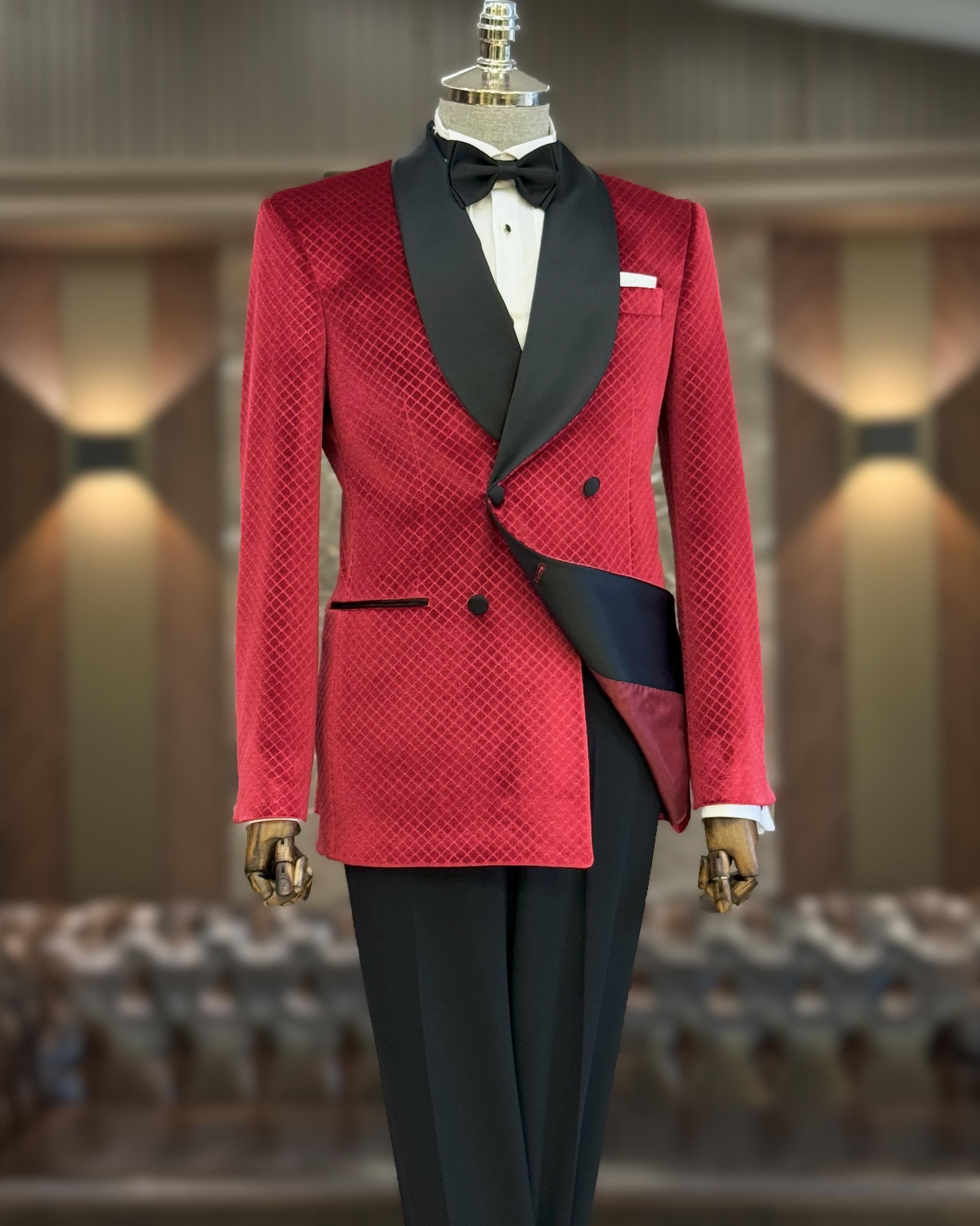 Bordeaux Double Breasted Tuxedo 2-Piece