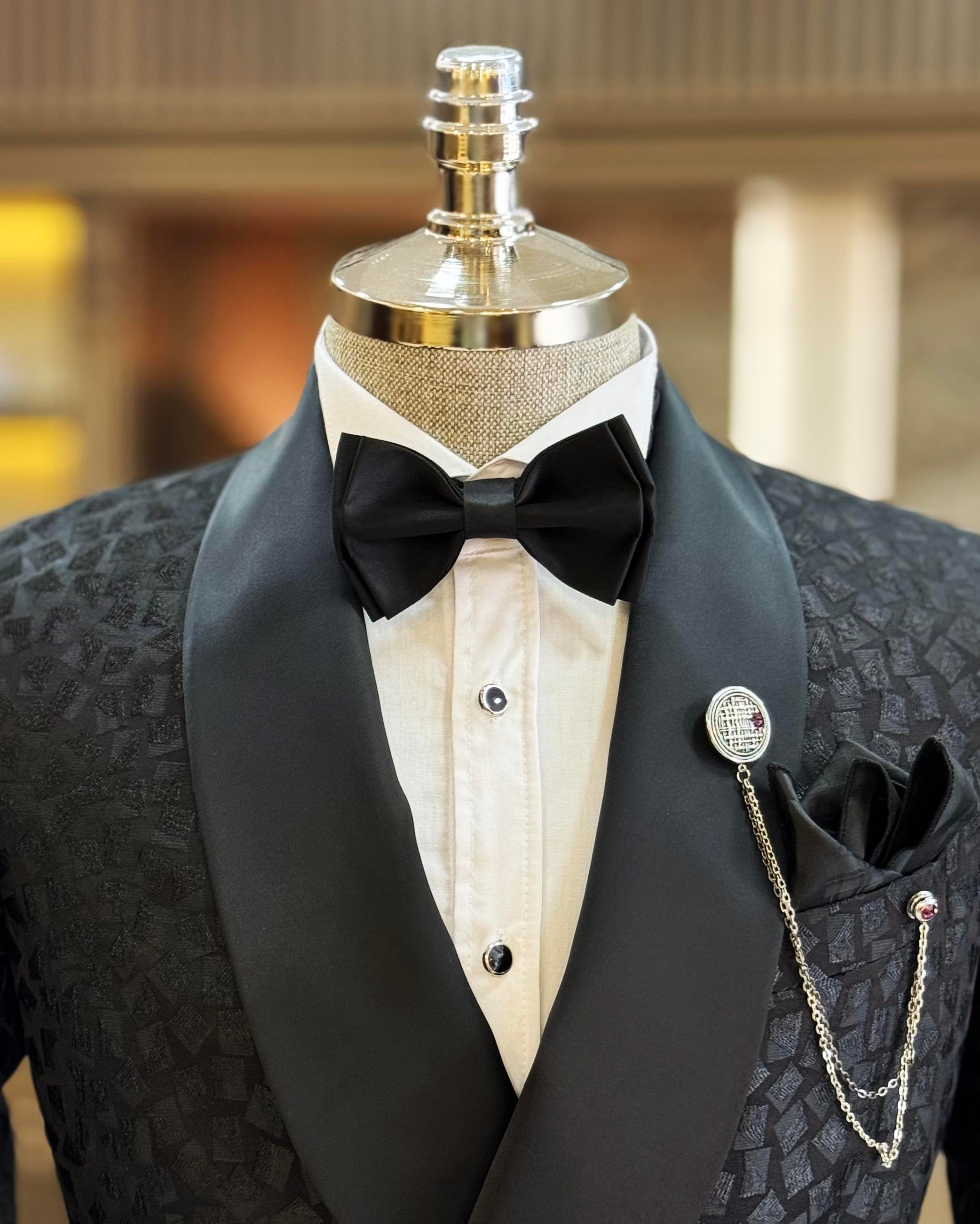 Black Double Breasted Tuxedo 2-Piece