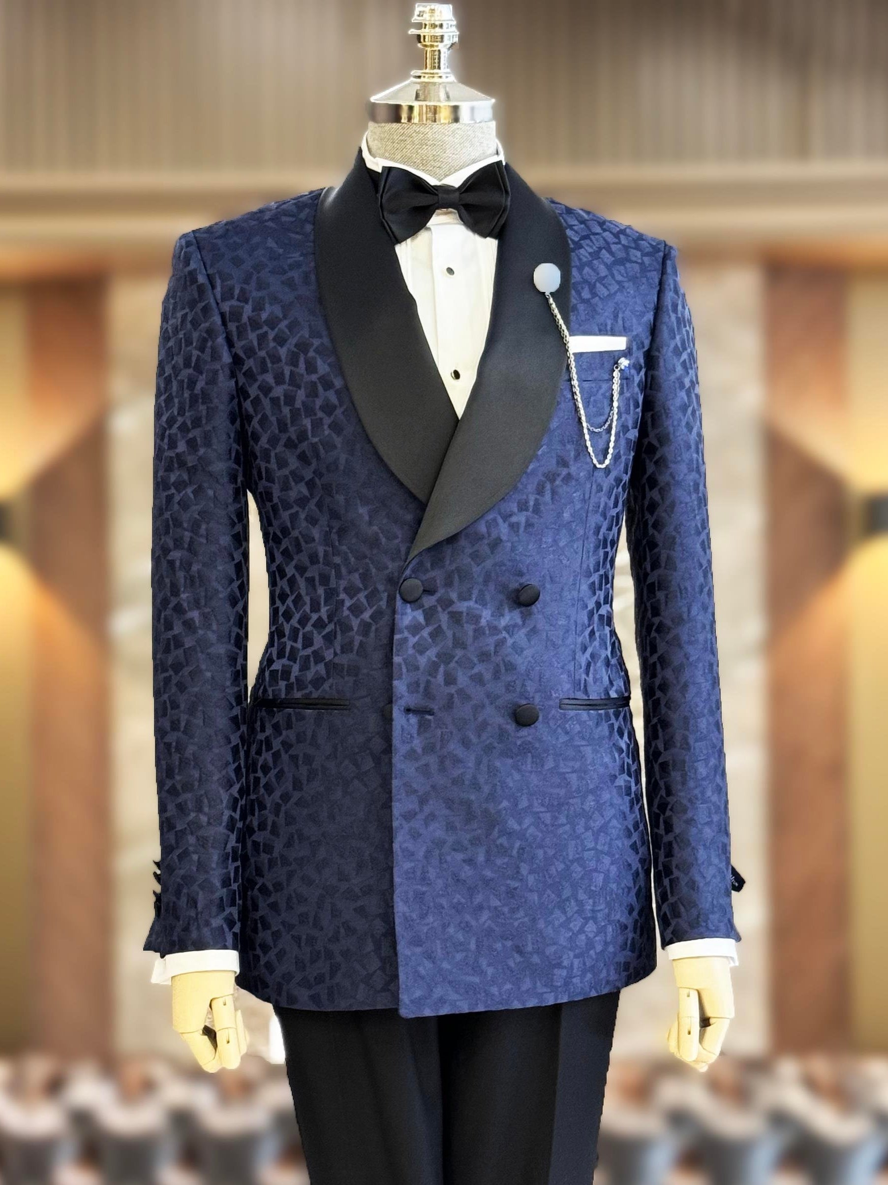 Navy Double Breasted Tuxedo 2-Piece