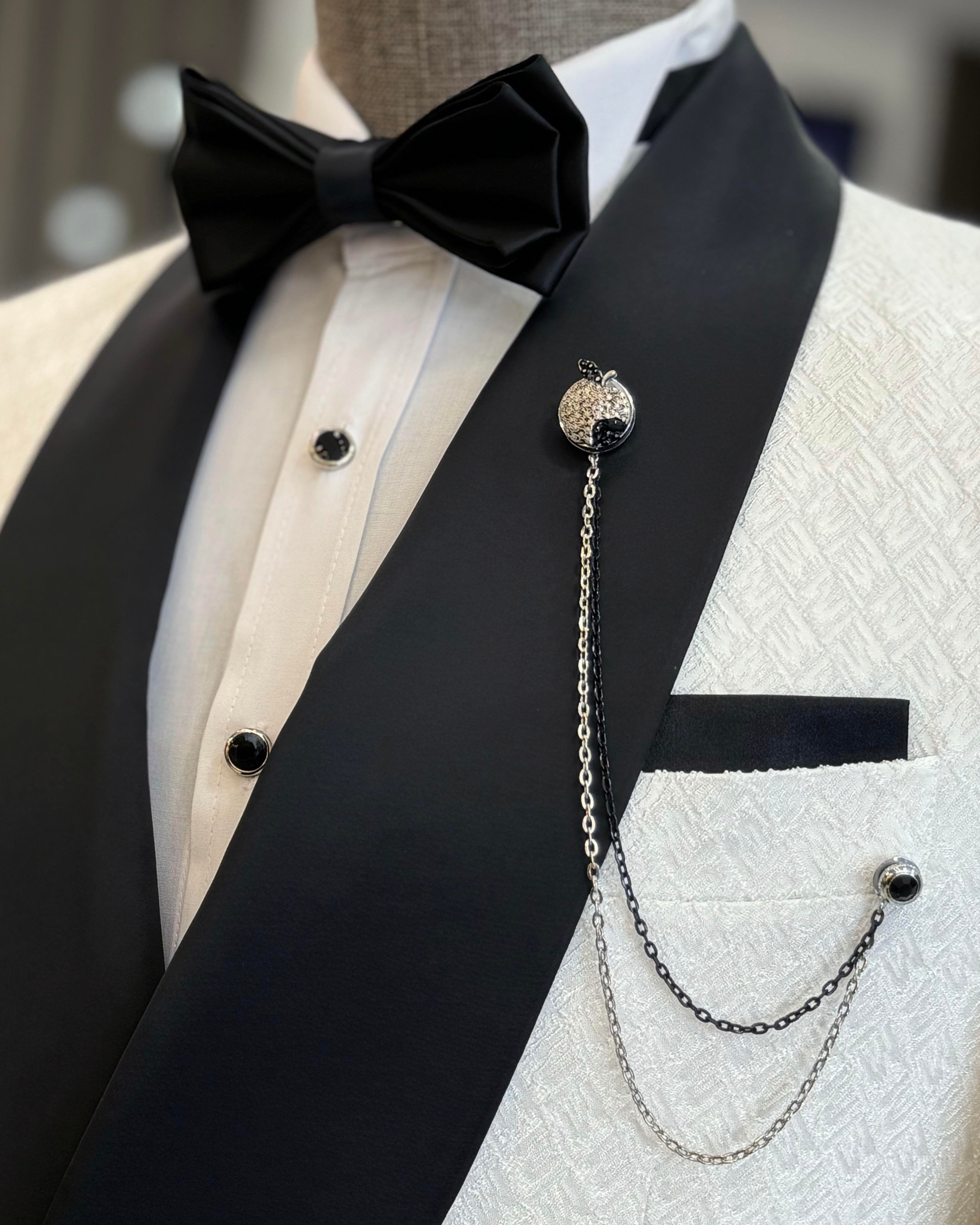 White Double Breasted Tuxedo 2-Piece