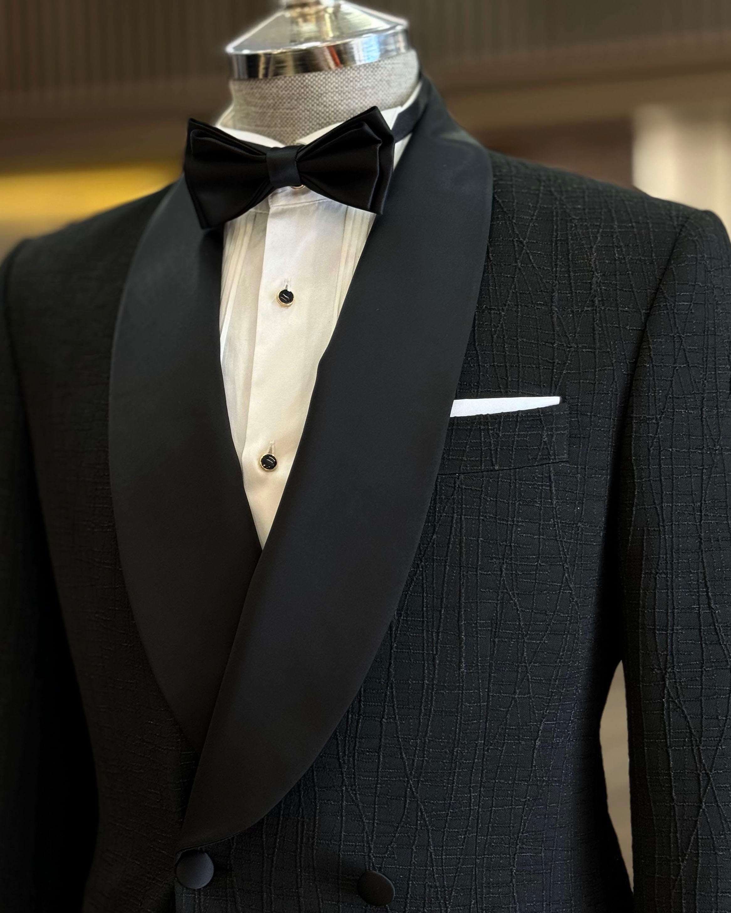 Black Double Breasted Tuxedo 2-Piece