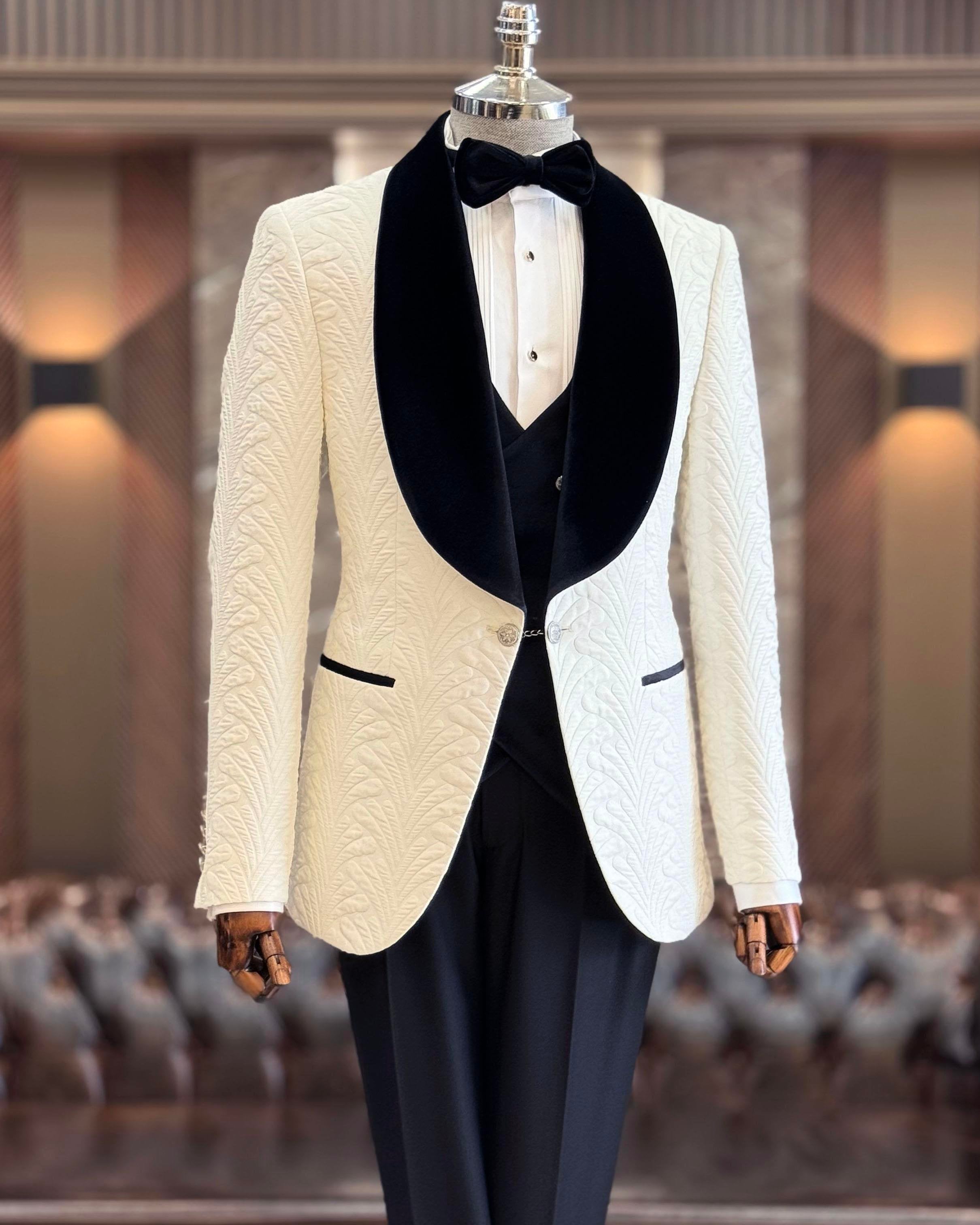 White Slim-Fit Tuxedo 3-Piece