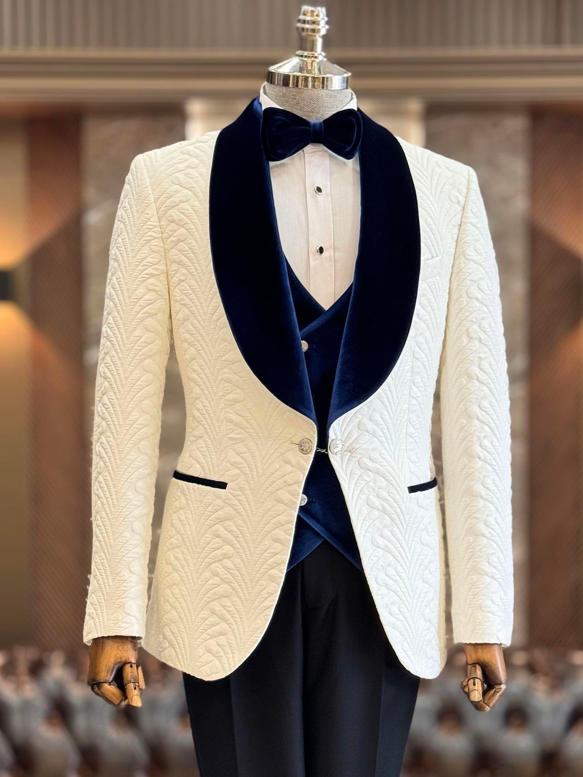 White Slim-Fit Tuxedo 3-Piece