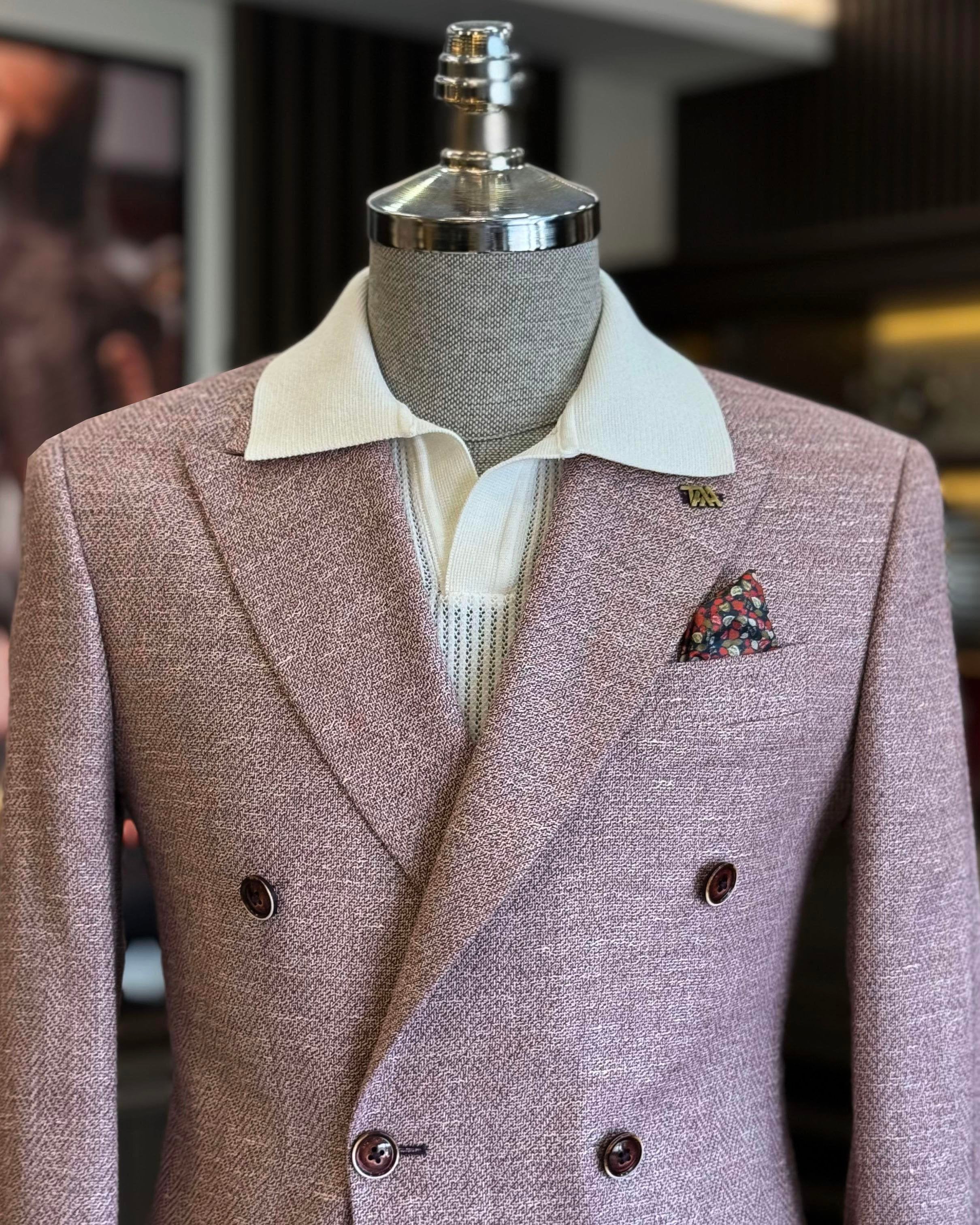 Dusty-Pink Double Breasted Blazer