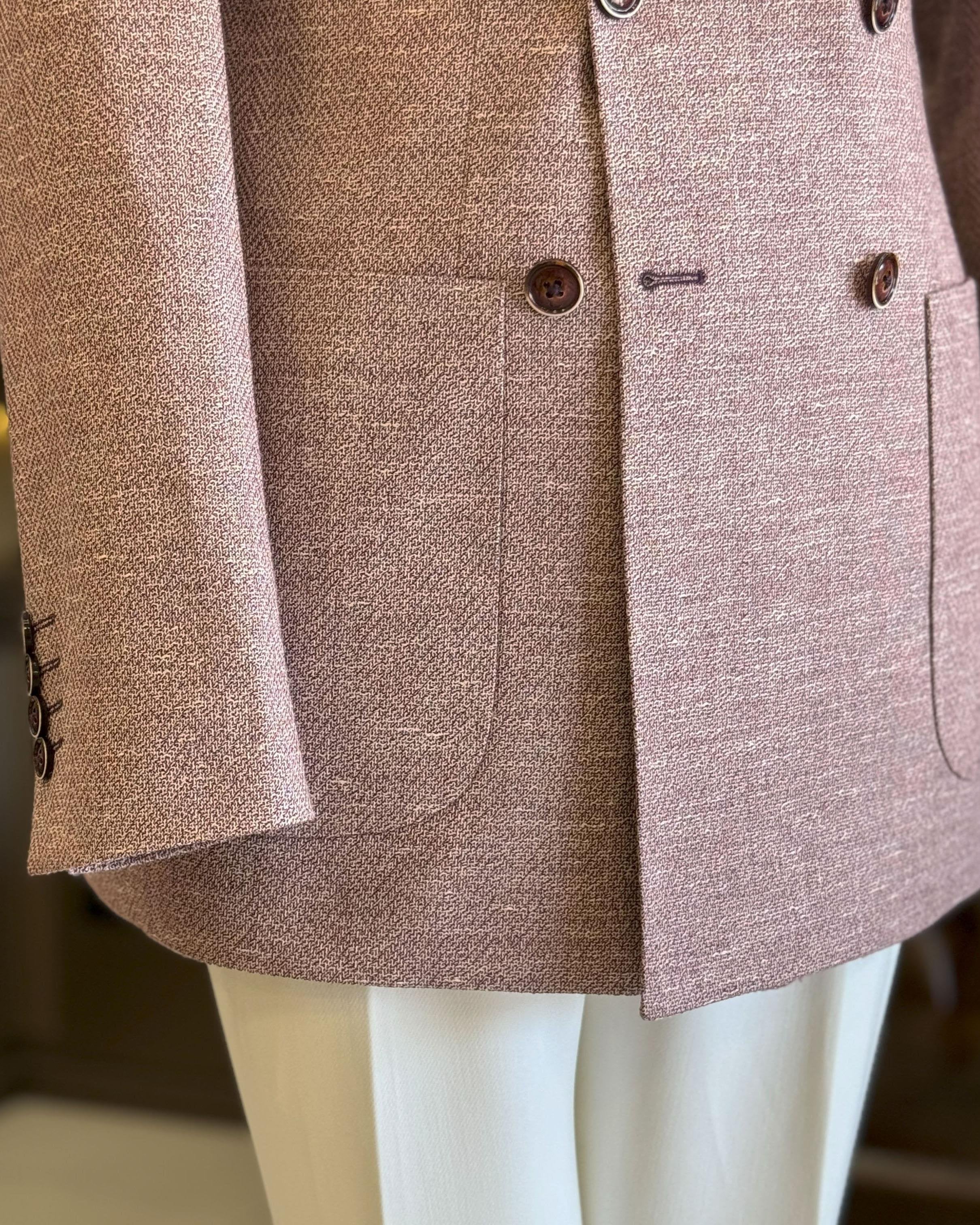 Dusty-Pink Double Breasted Blazer