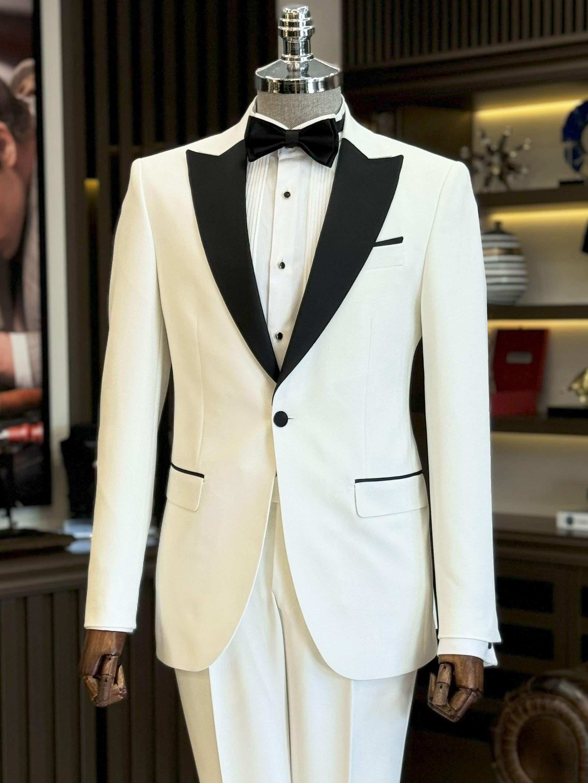 White Slim-Fit Tuxedo 2-Piece