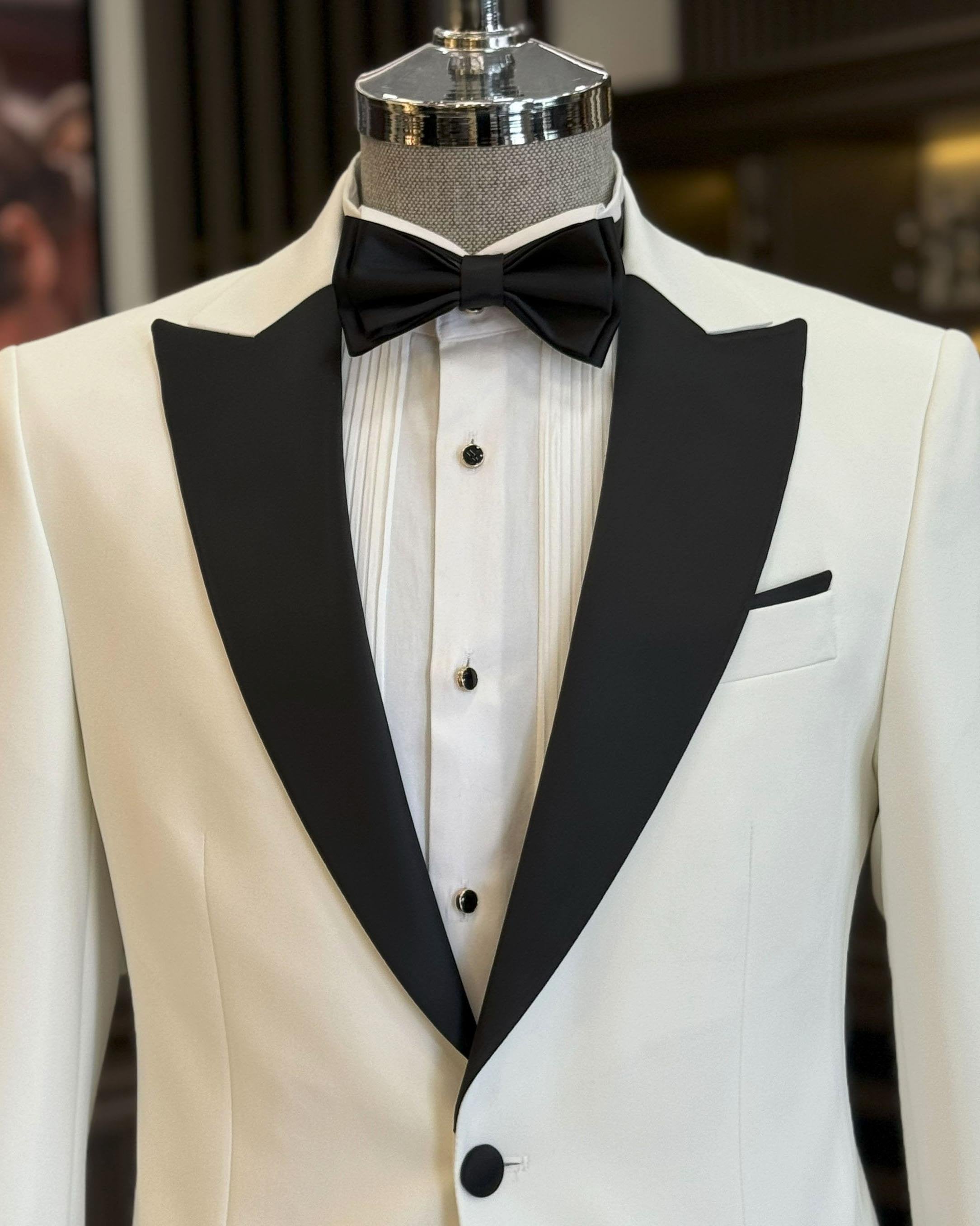 White Slim-Fit Tuxedo 2-Piece