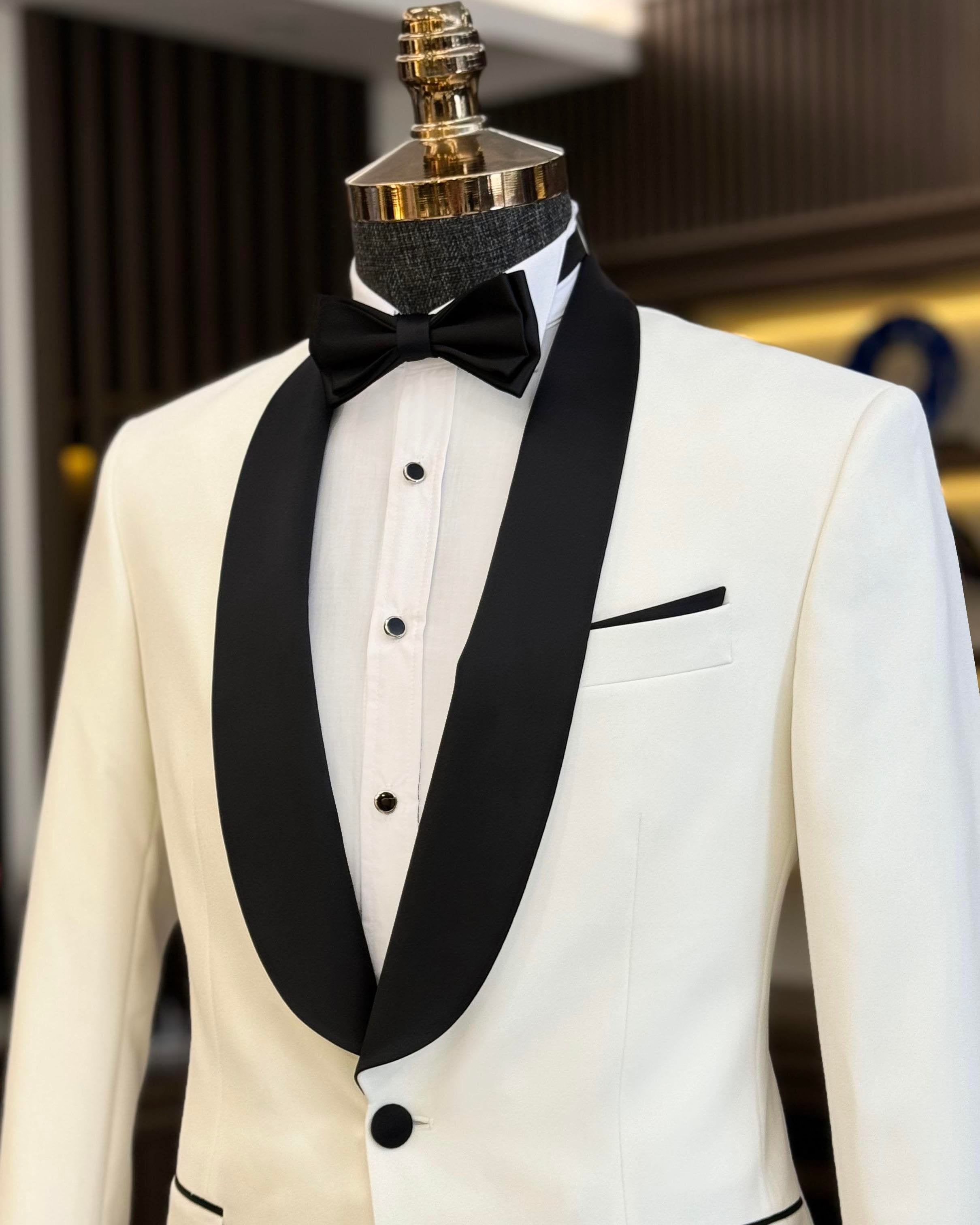 White Slim-Fit Tuxedo 2-Piece