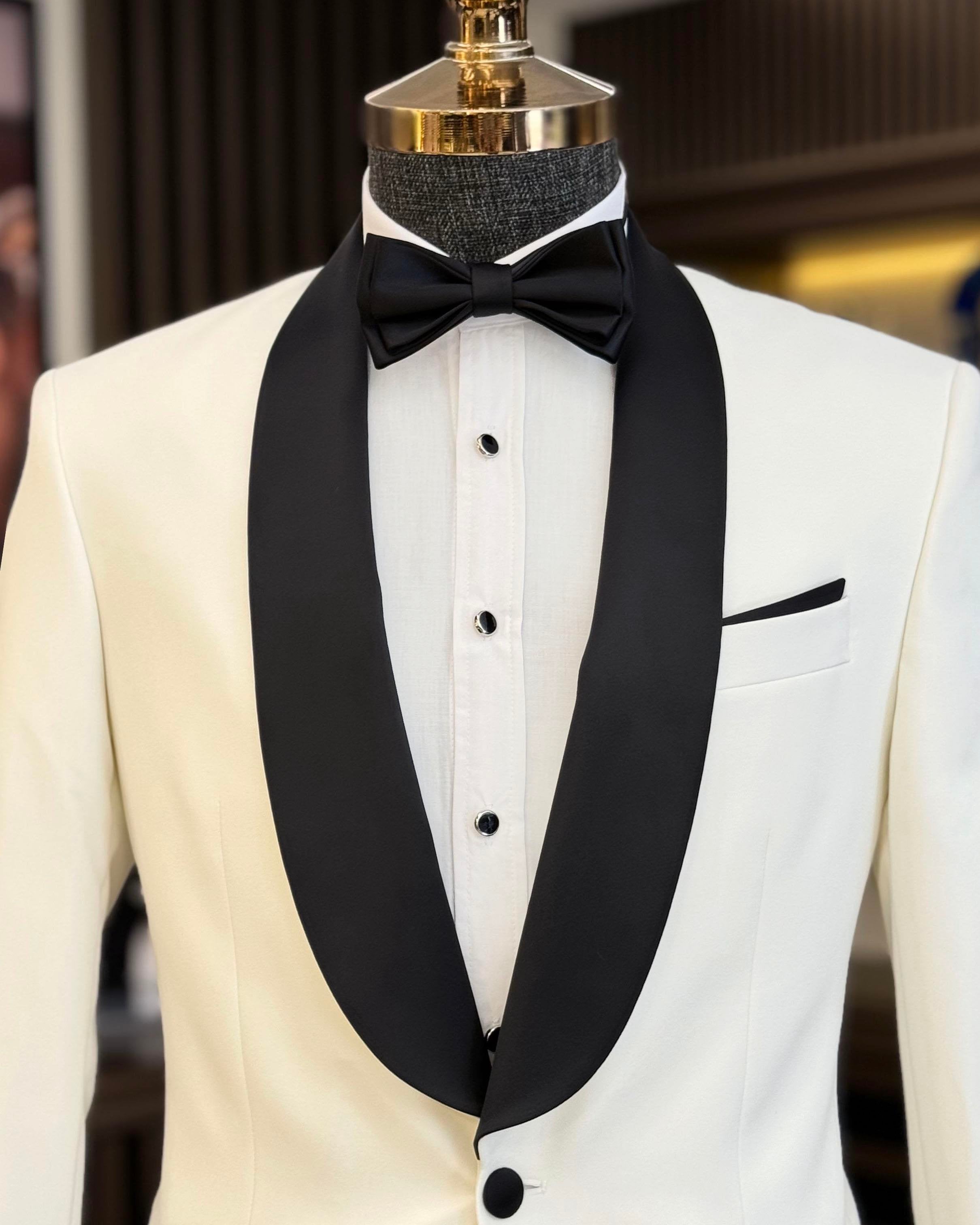 White Slim-Fit Tuxedo 2-Piece