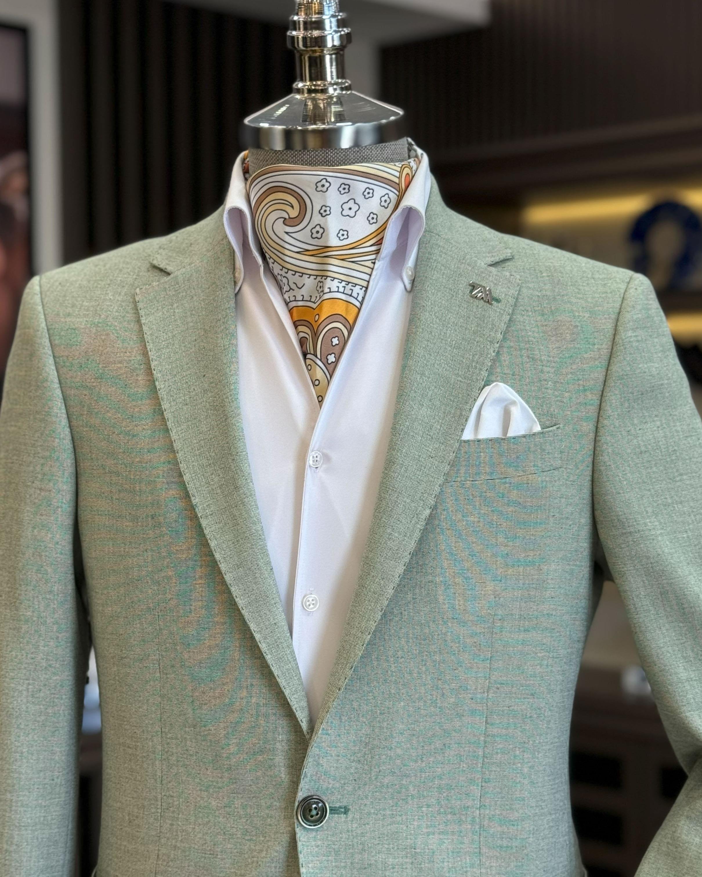 Green Single Breasted Blazer