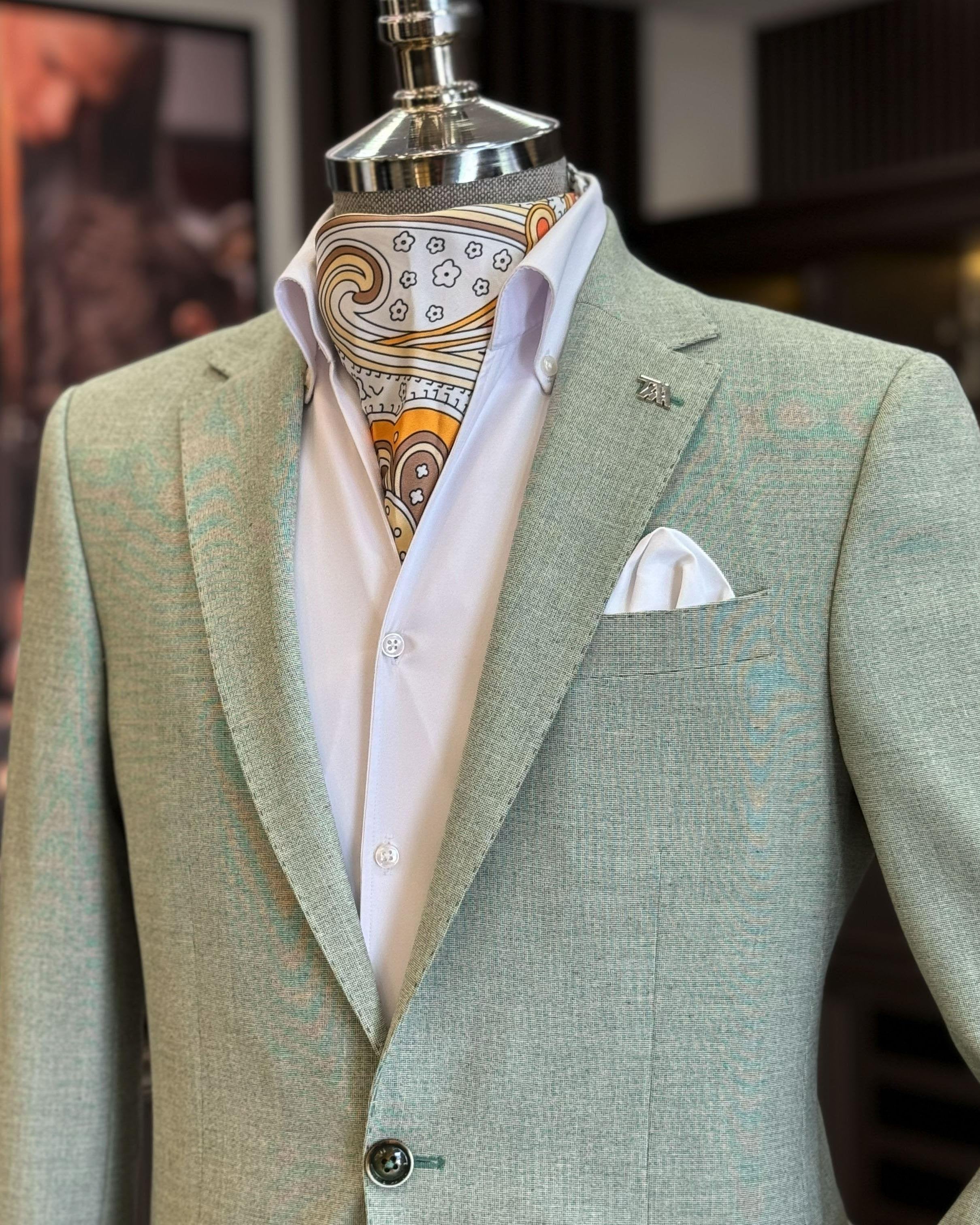 Green Single Breasted Blazer