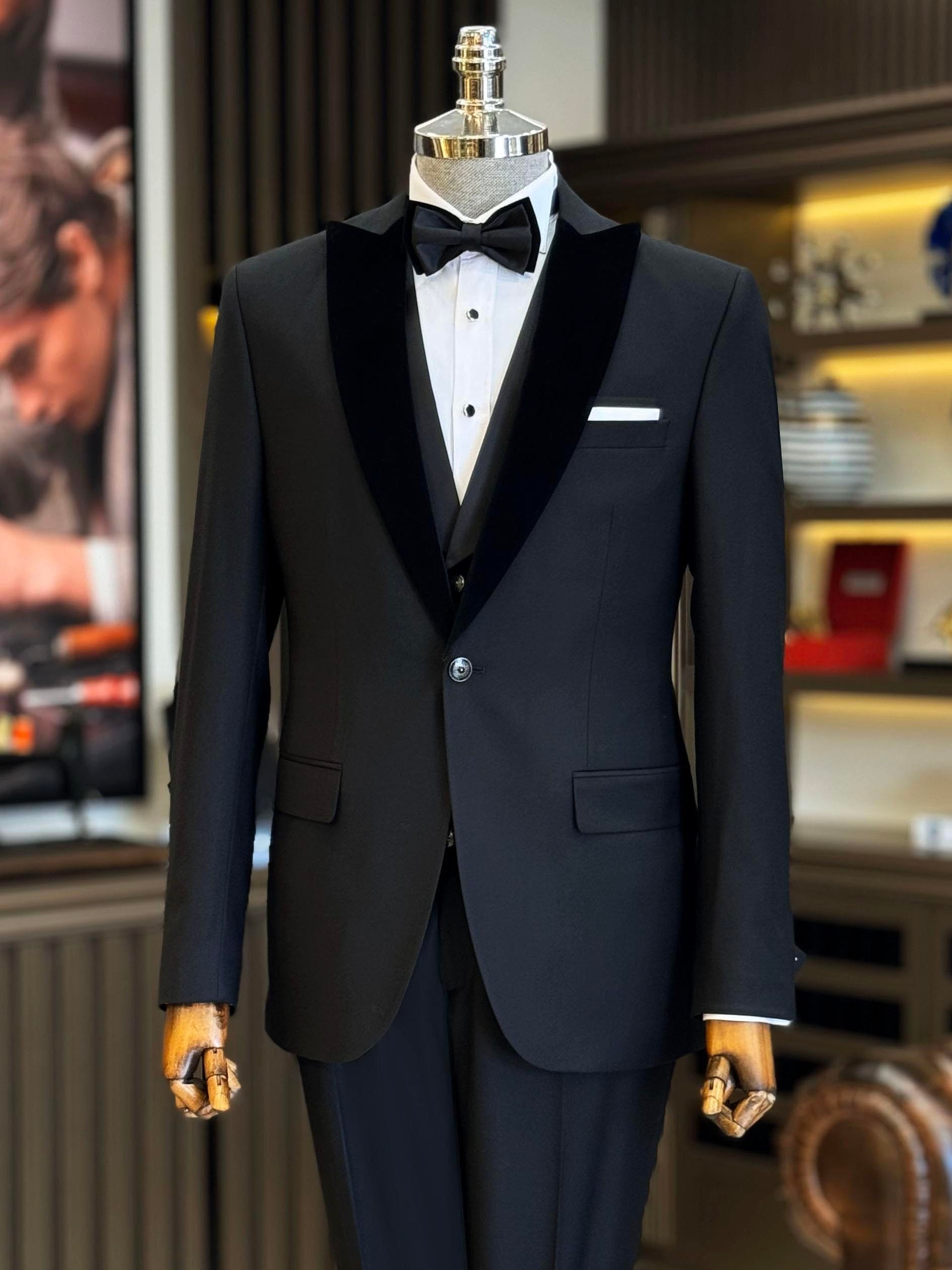 Black Slim-Fit Tuxedo 3-Piece