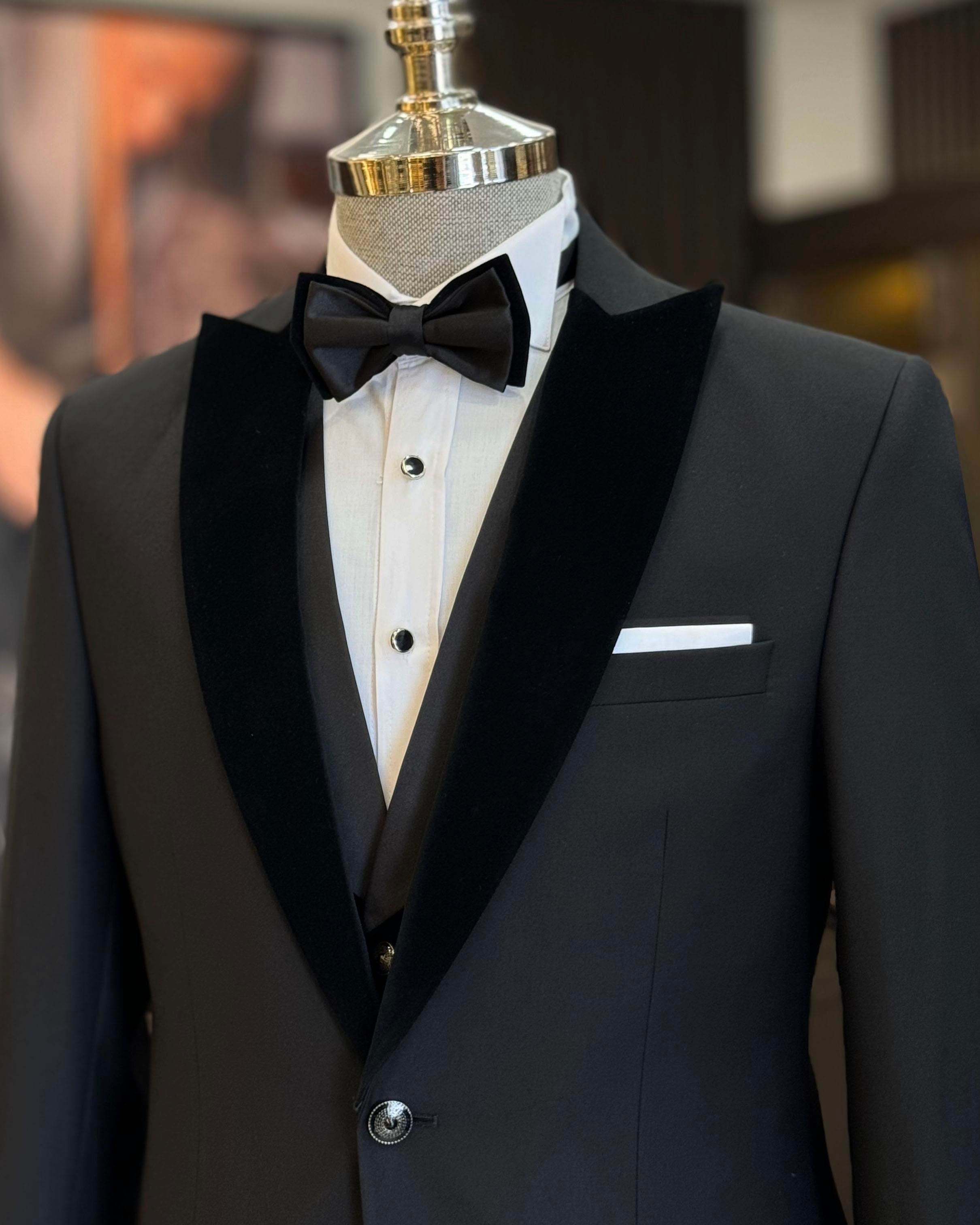 Black Slim-Fit Tuxedo 3-Piece