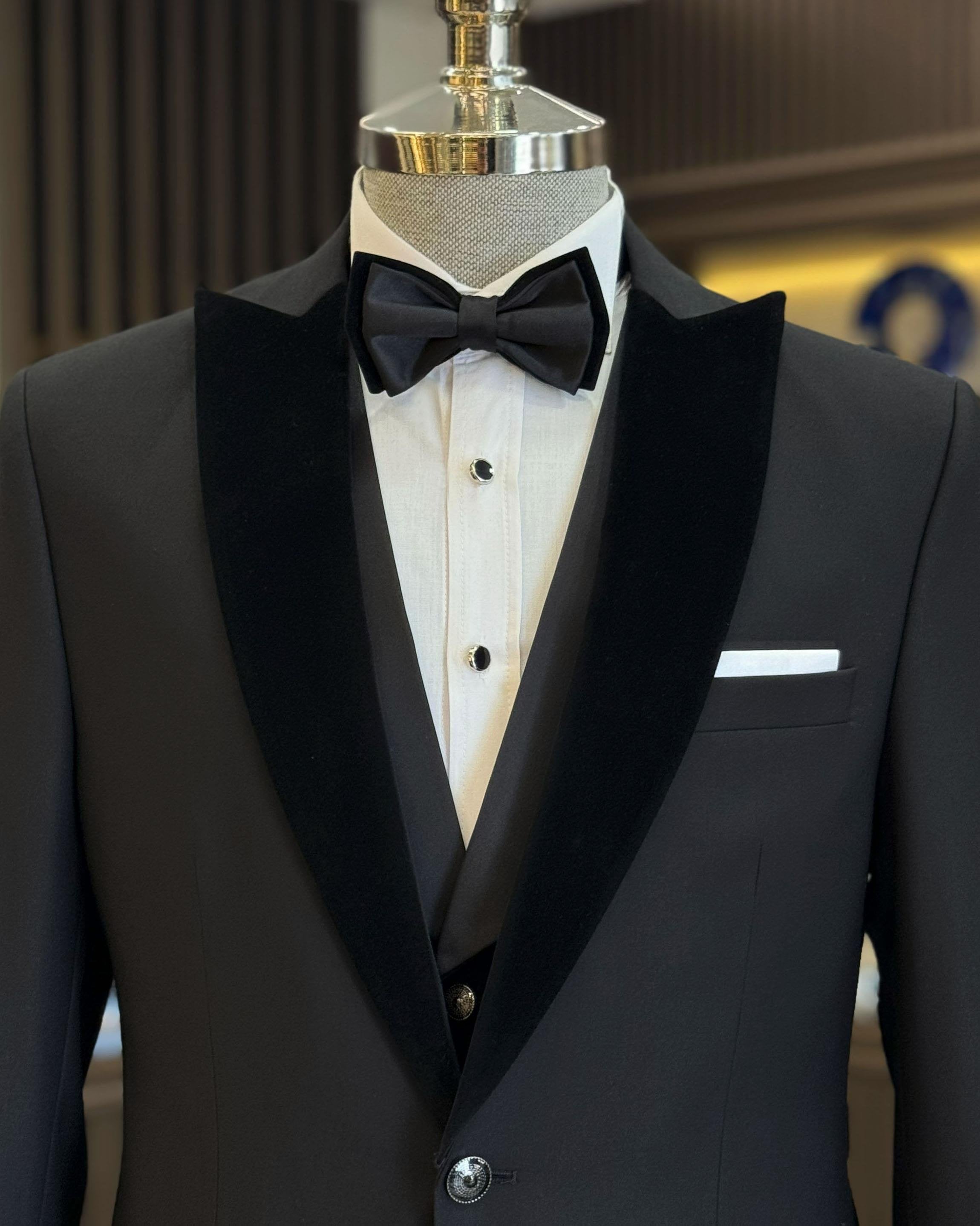 Black Slim-Fit Tuxedo 3-Piece