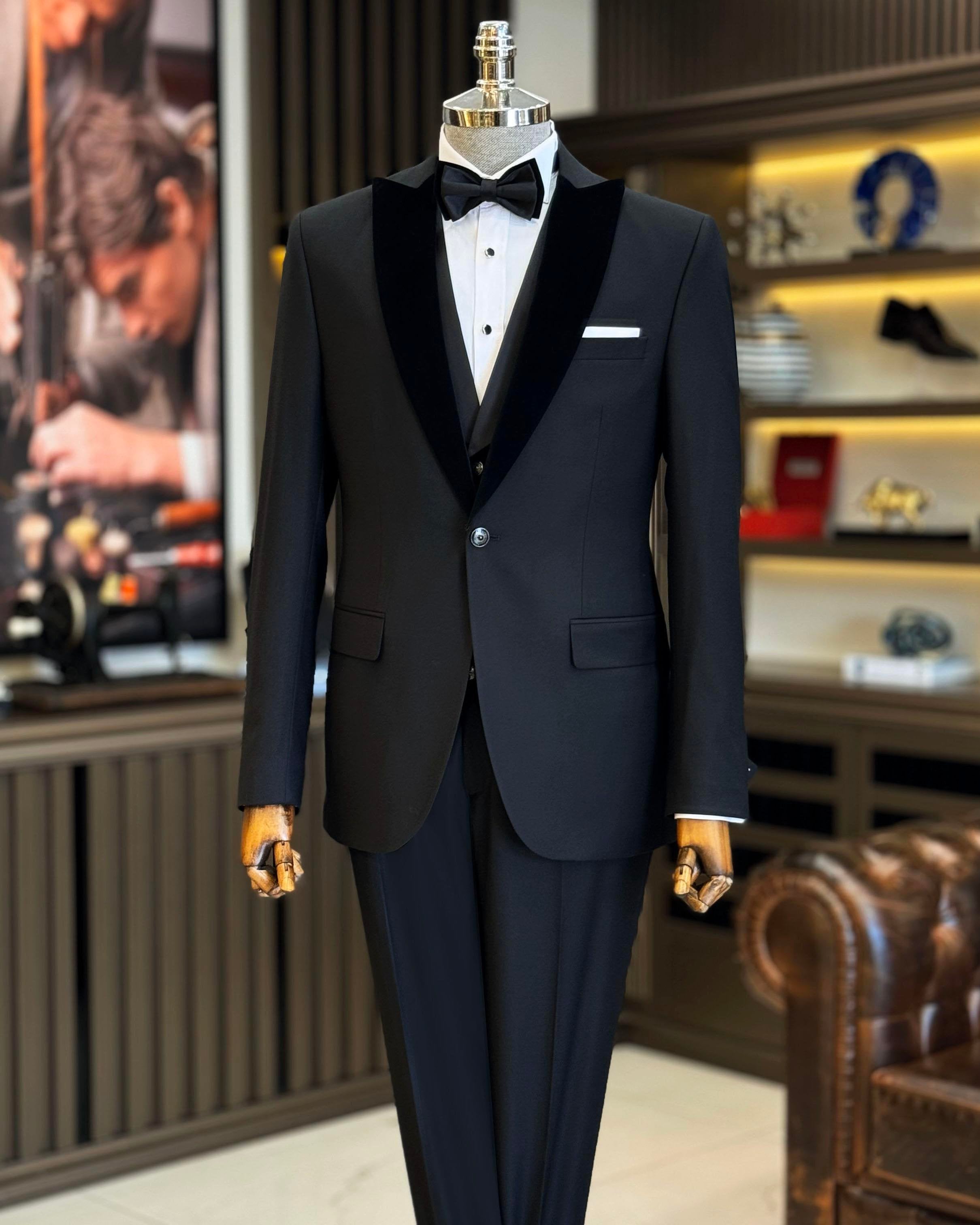 Black Slim-Fit Tuxedo 3-Piece