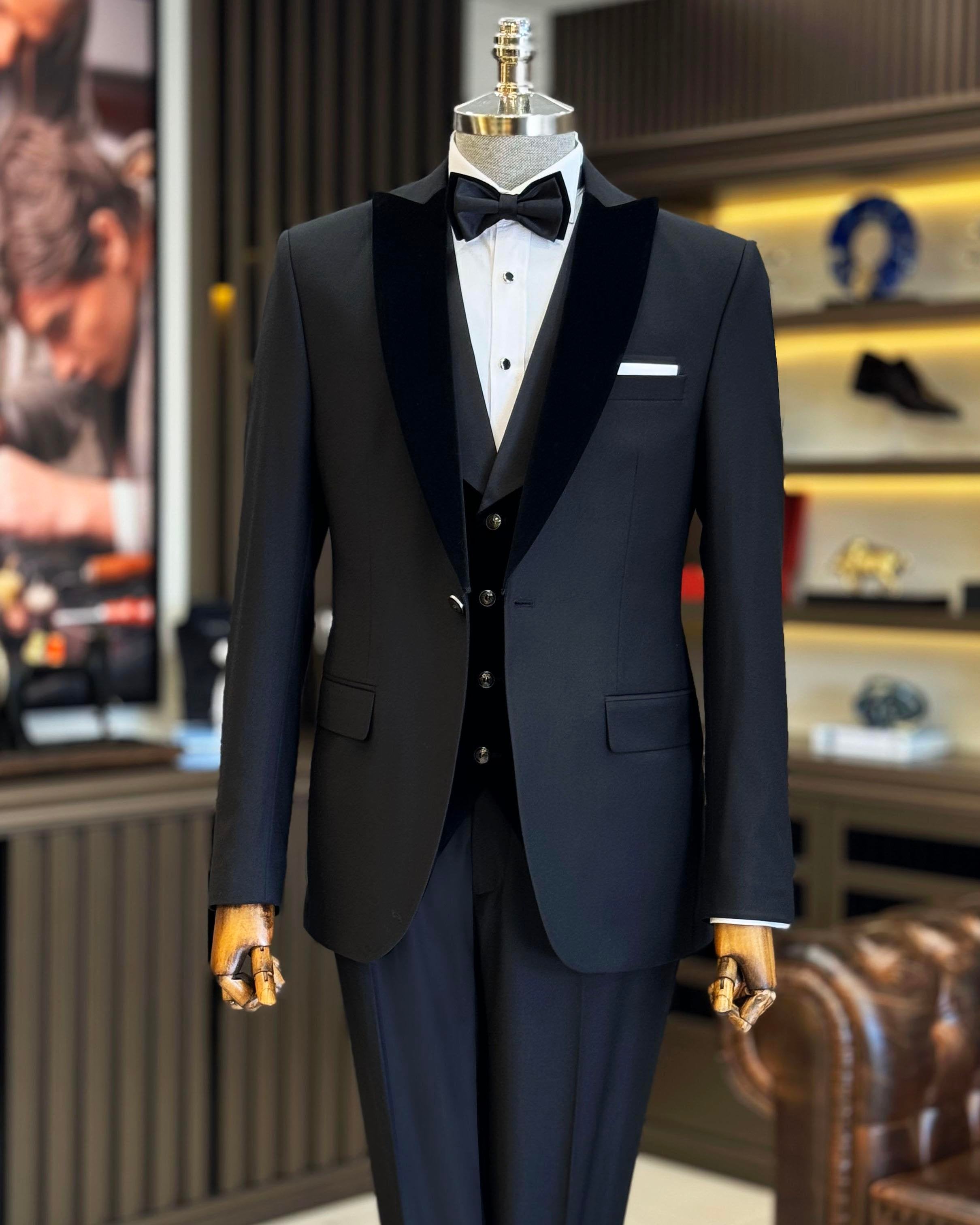 Black Slim-Fit Tuxedo 3-Piece