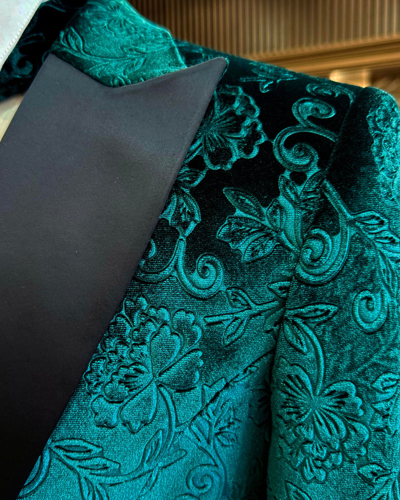 Green Slim-Fit Tuxedo 3-Piece