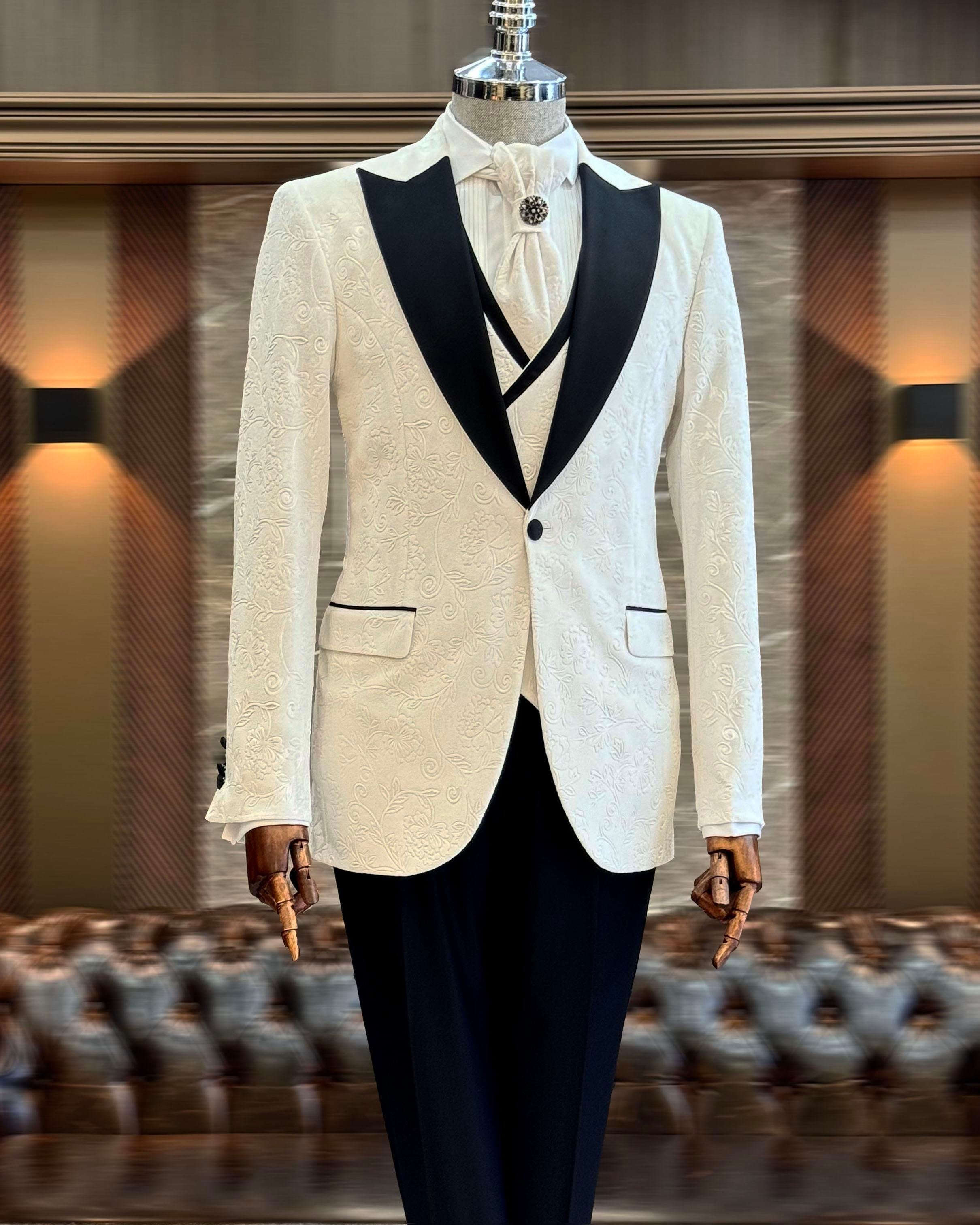 White Slim-Fit Tuxedo 3-Piece