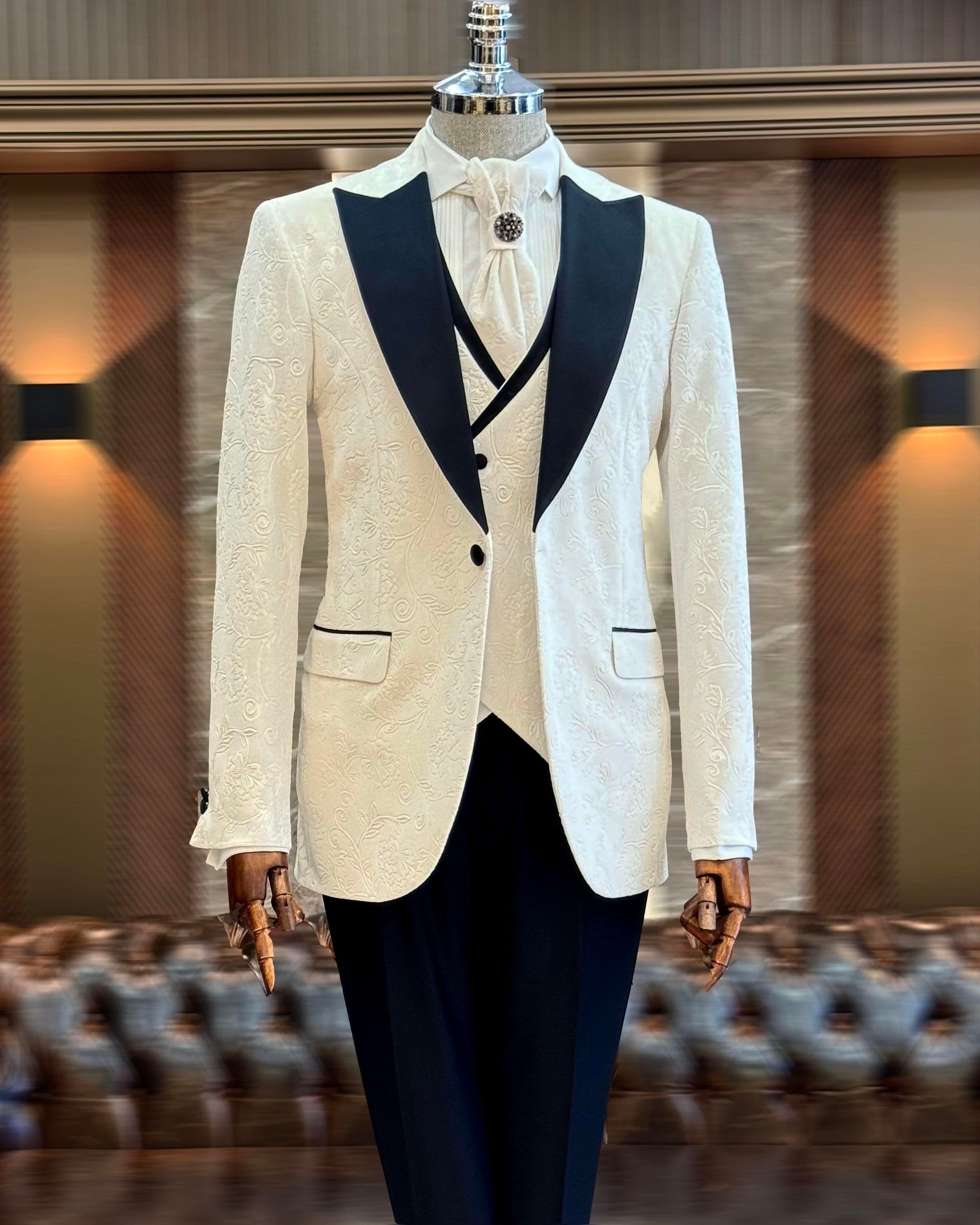 White Slim-Fit Tuxedo 3-Piece